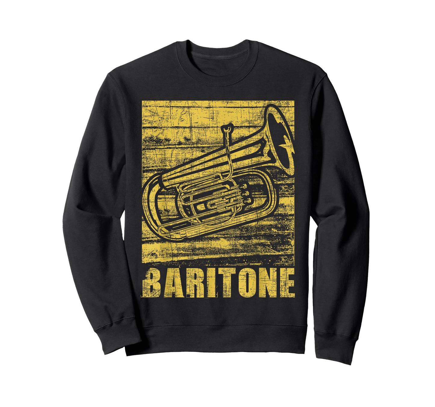 Baritone - Distressed Euphonium Lover Marching Bandmaster T-Shirt