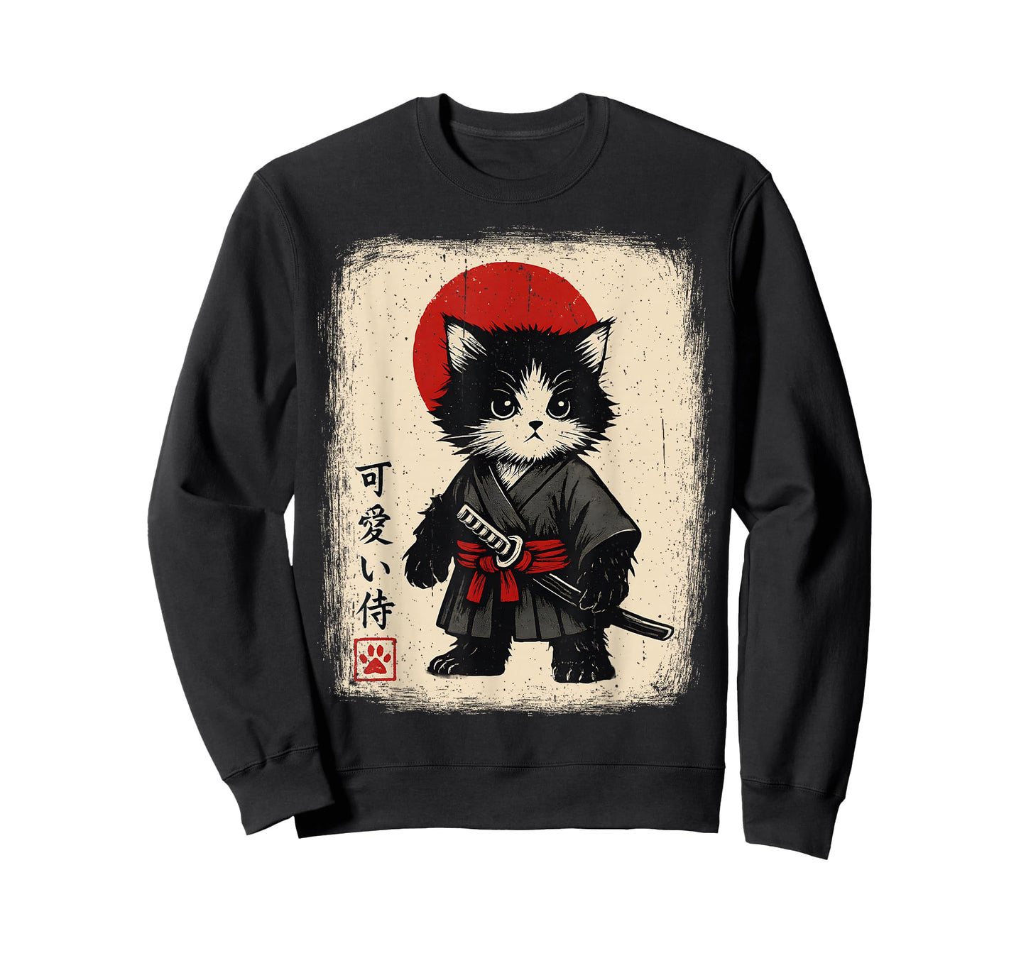 Samurai Cat Japanese Vintage Kawaii Funny Cats T-Shirt