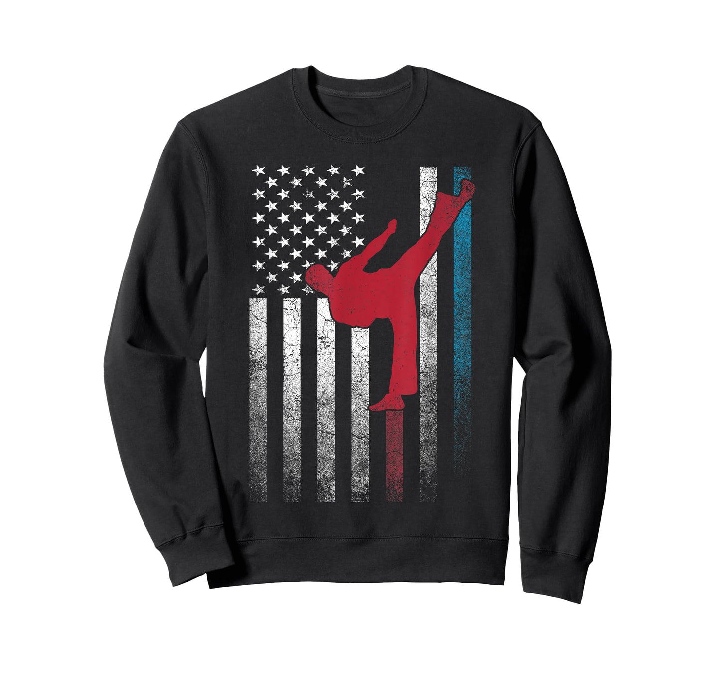 Karate Martial Arts - 4th of July American Flag USA America Women Kids Men T-Shirt