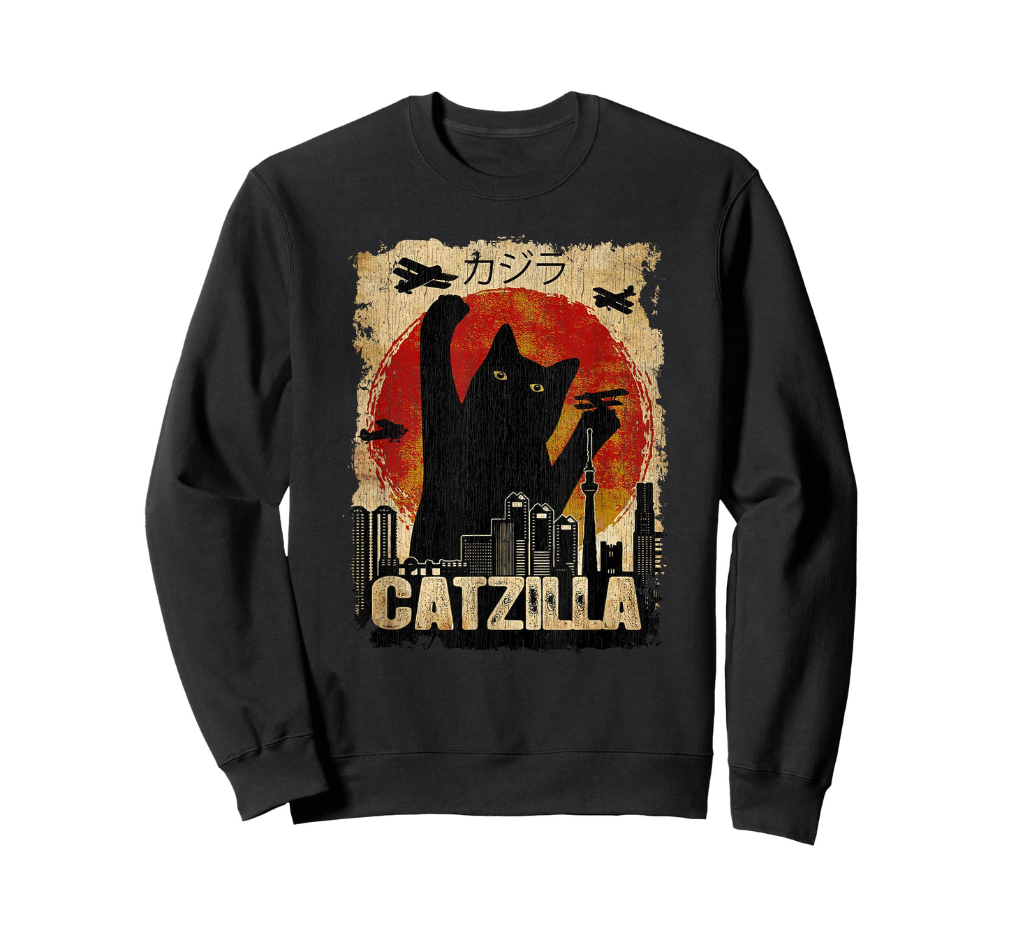 Vintage Catzilla - Funny Kitten and Cat T-Shirt