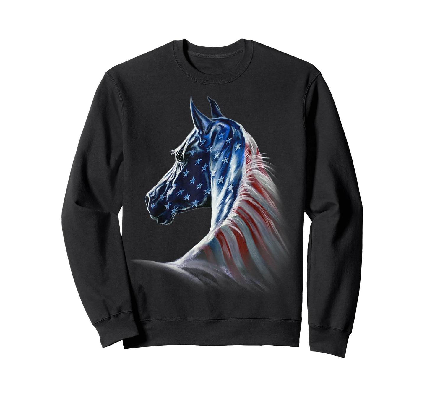America Horses - Patriotic Horse American Flag Vintage T-Shirt