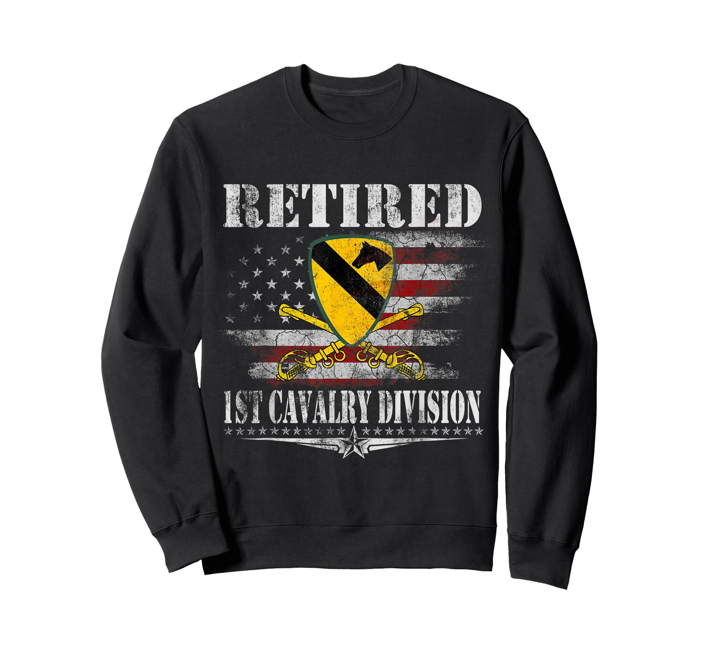 Retired 1st Cavalry Division Veteran Patriotic Veterans Day T-Shirt