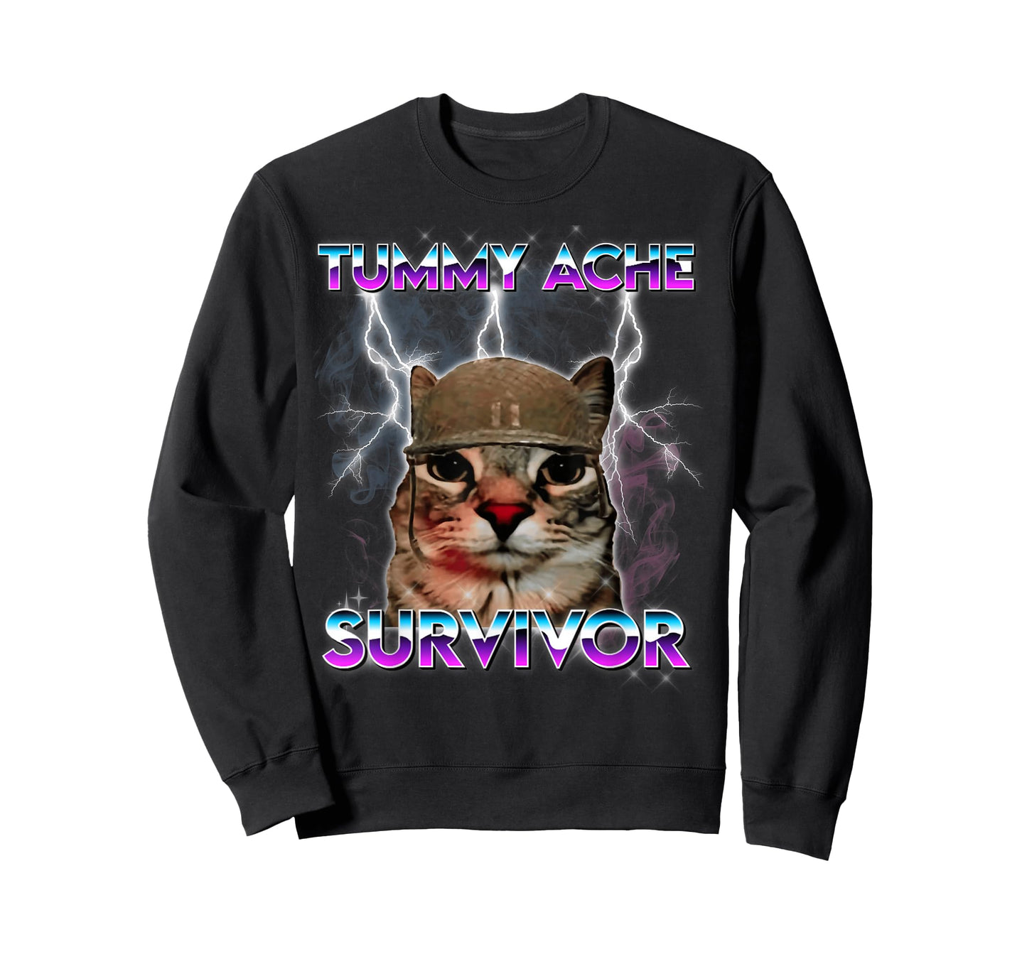 Funny Cat Meme I Survived Today's Tummy Ache T-Shirt