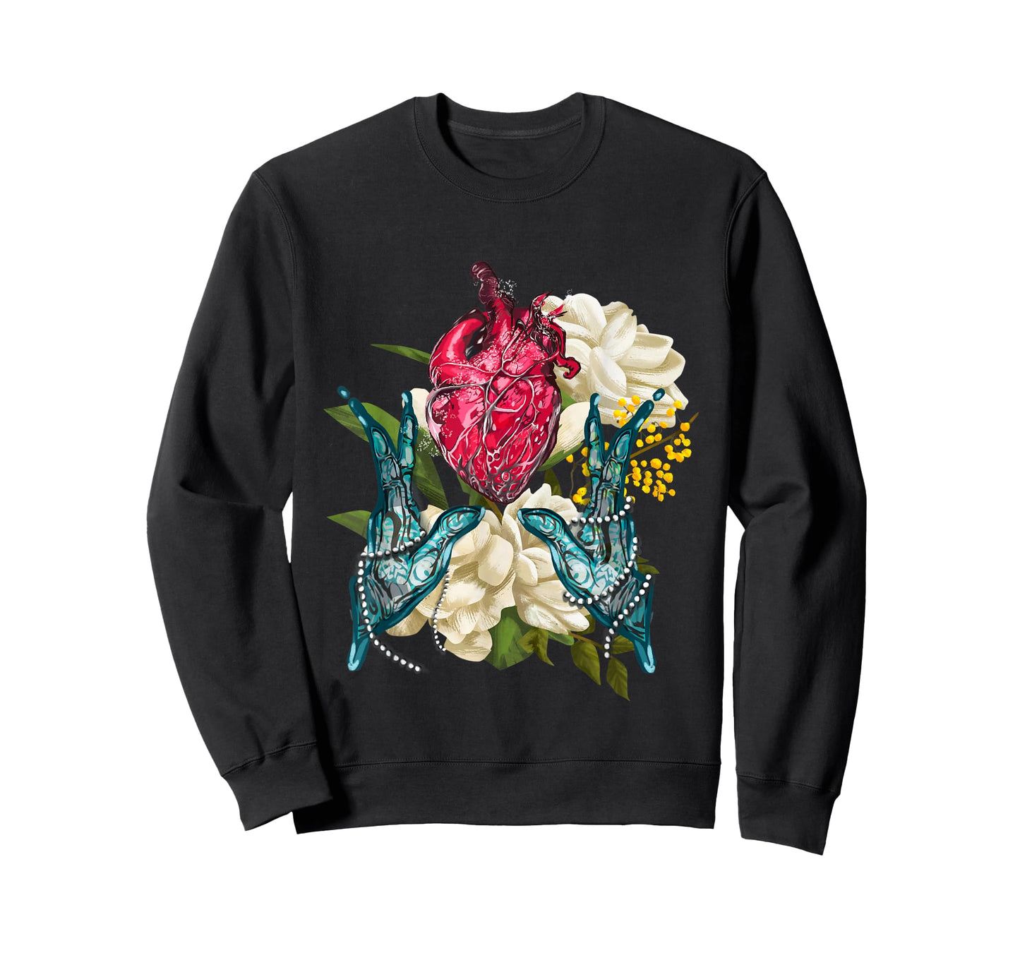 Anatomical Heart And Flowers Doctor Valentine T-Shirt
