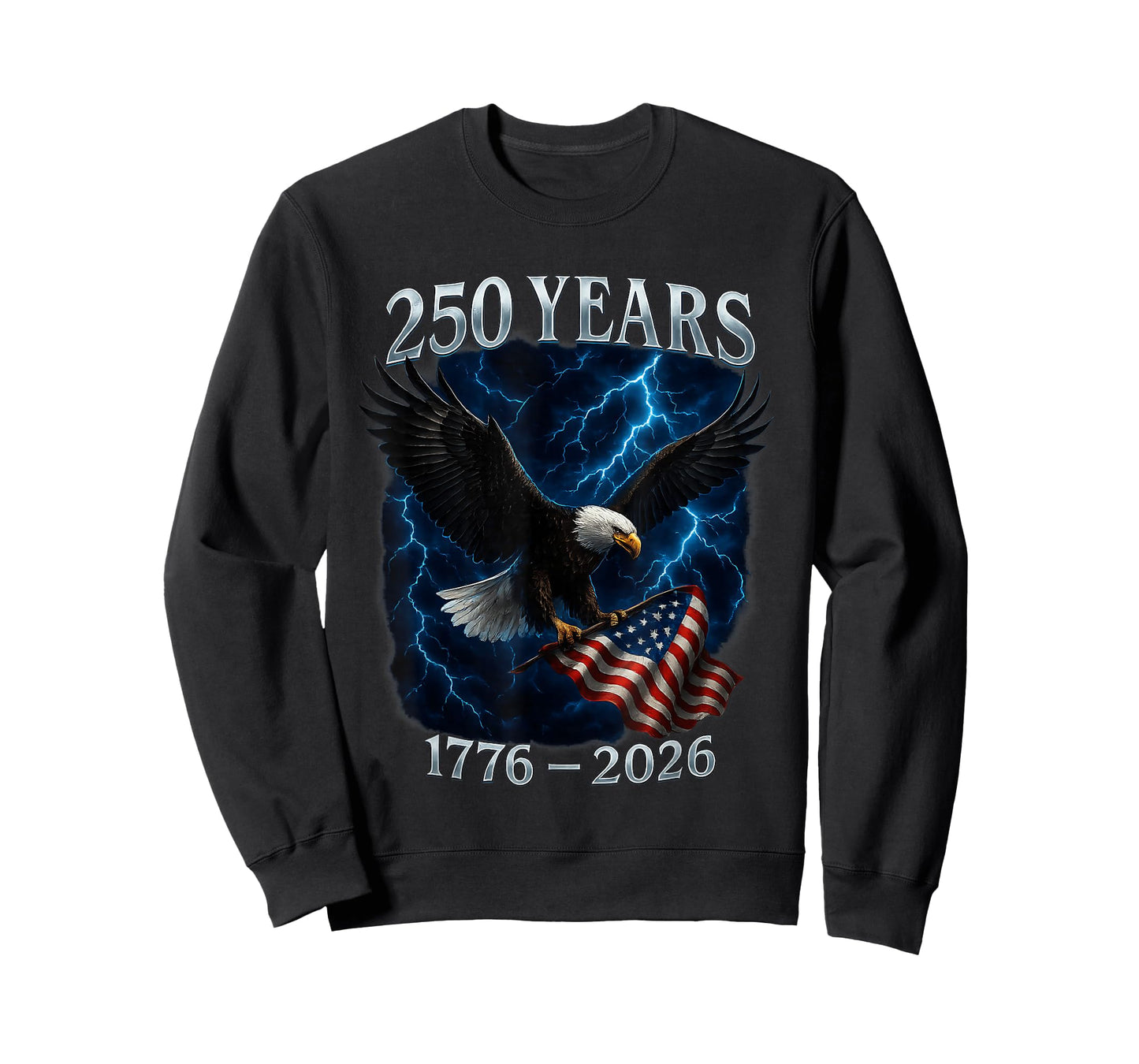 American 250 Years Eagle USA Flag Patriotic 1776 to 2026 T-Shirt
