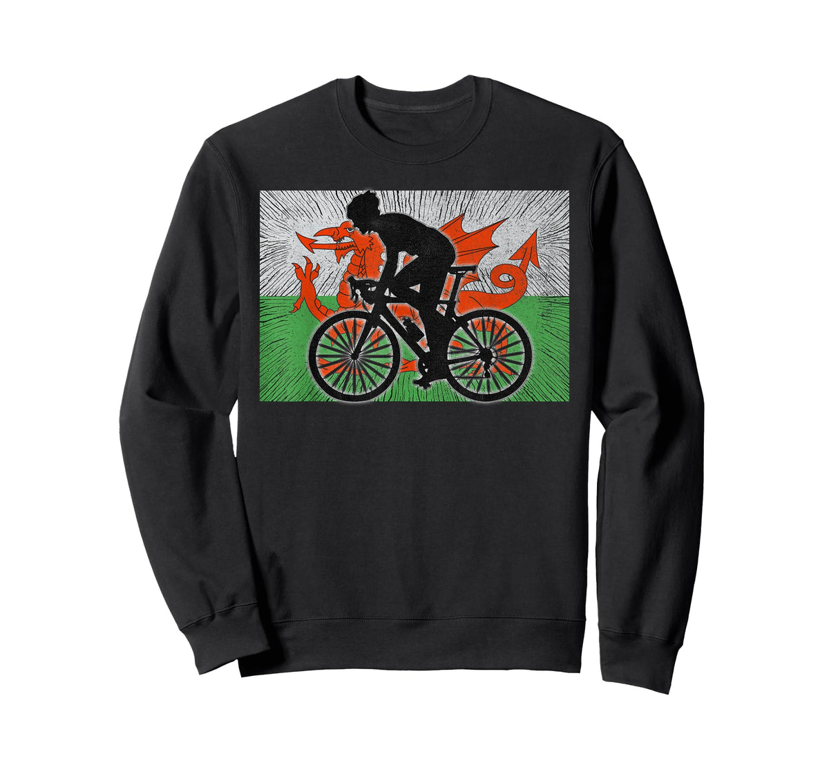 Wales Flag Bicycle Cycling T-Shirt