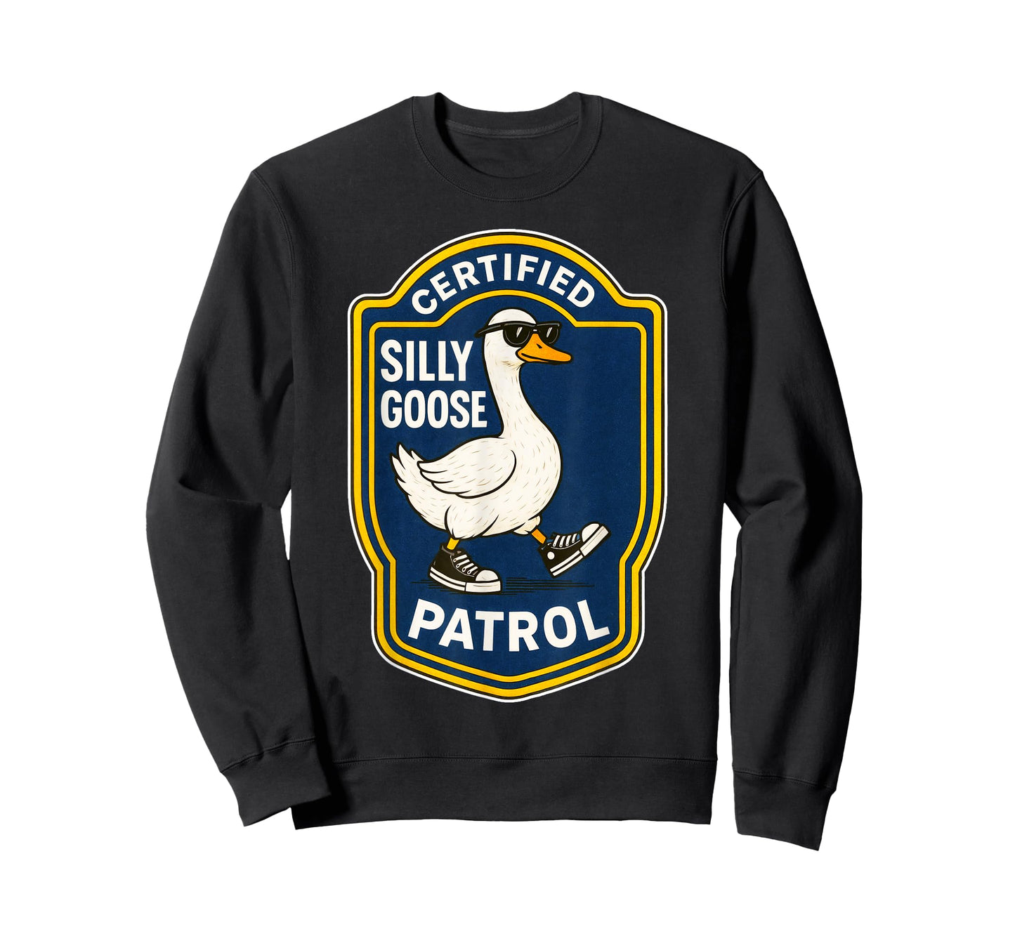 Certified Silly Goose Patrol Funny Meme Retro T-Shirt