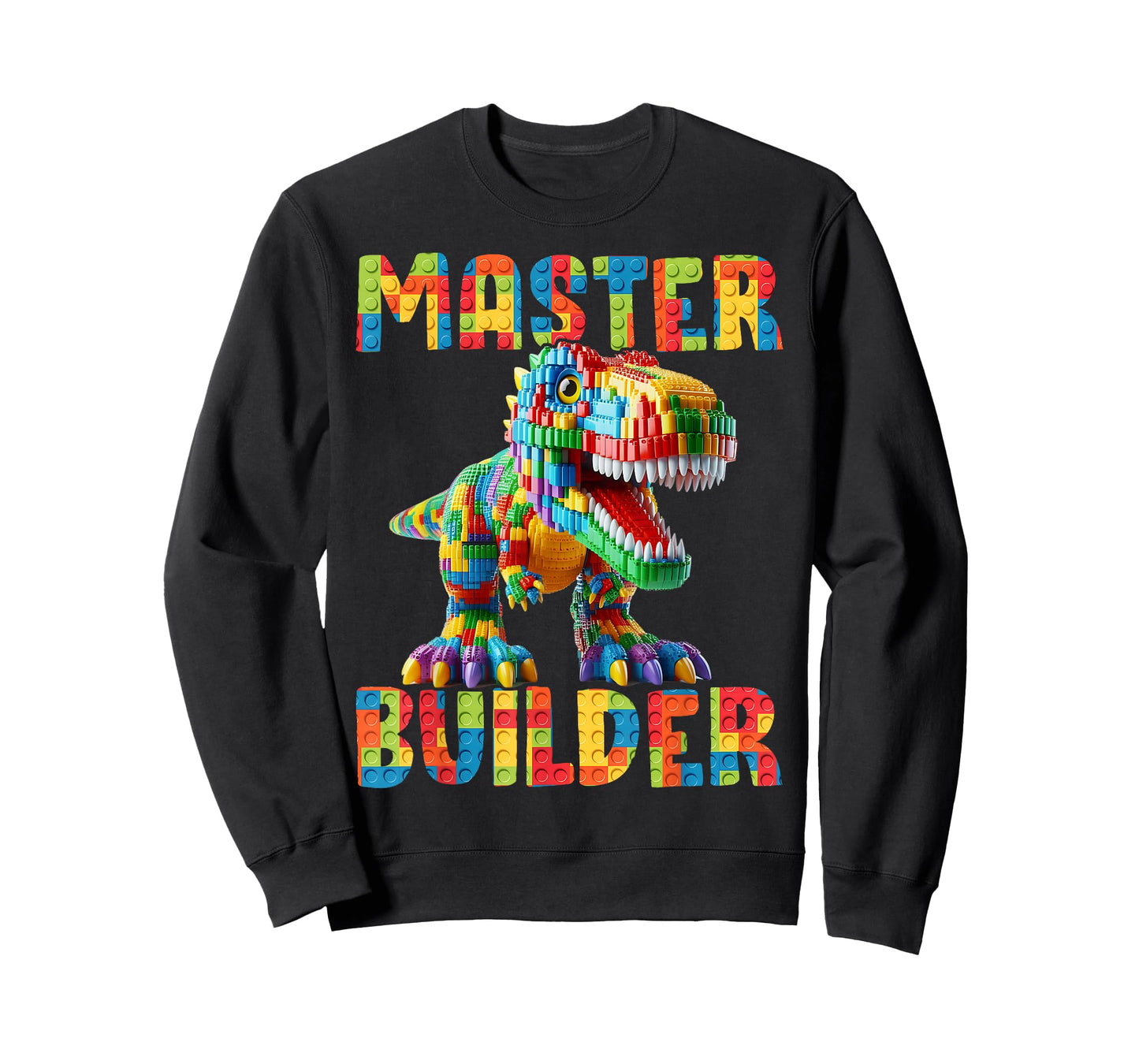 Master Builder Dino Bricks Blocks Play Toys T-Rex Dinosaur T-Shirt