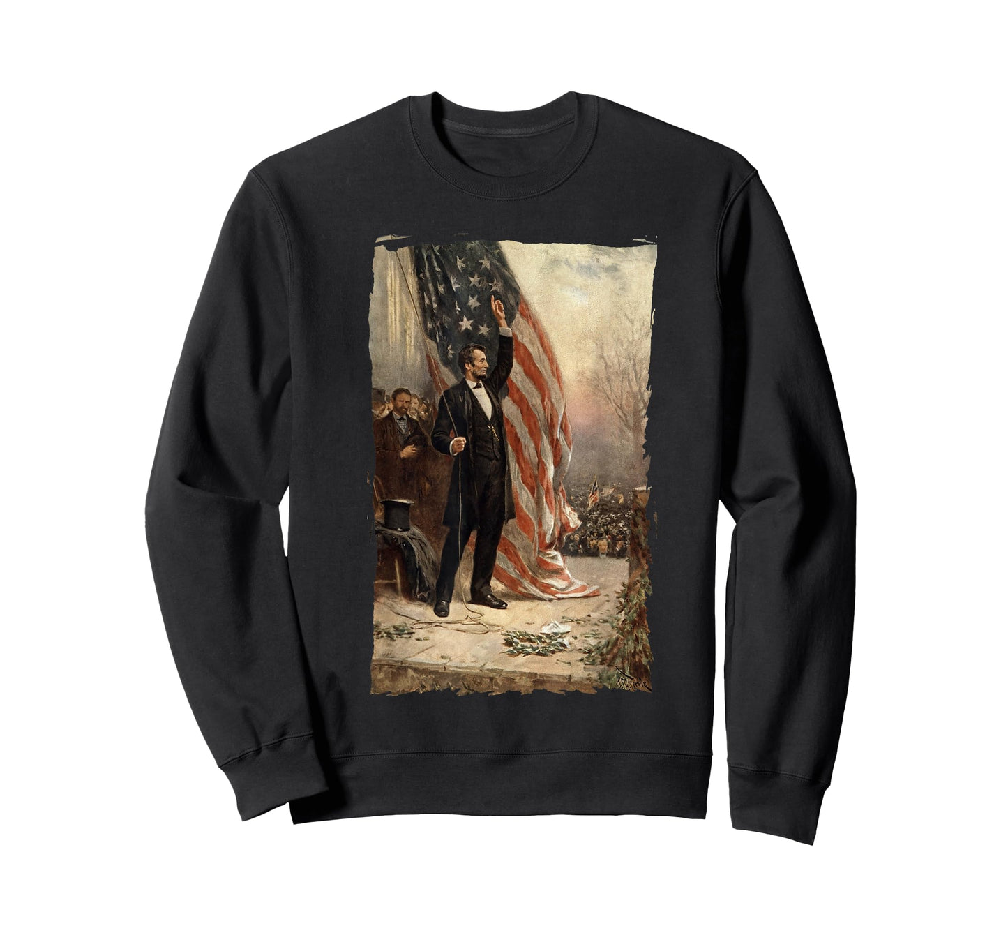 4th of July Independence Day American Flag Abraham Lincoln T-Shirt for Women Kids Men
