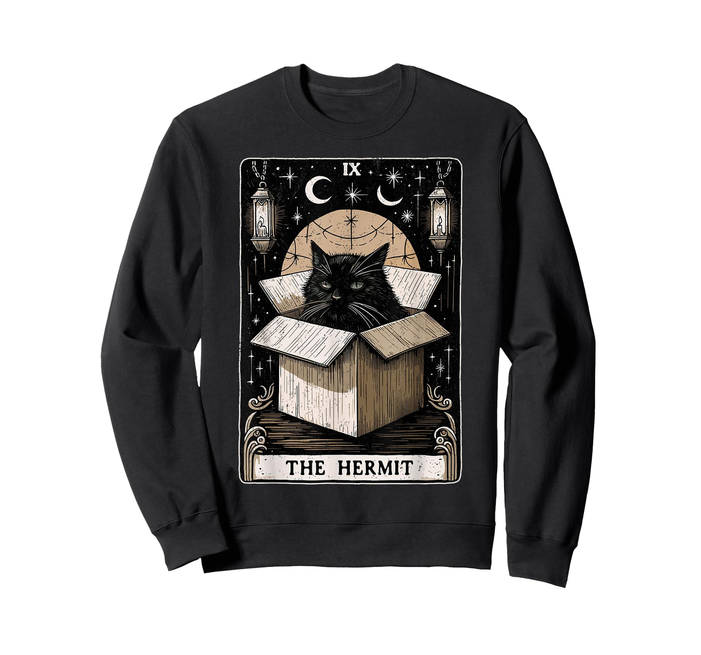 The Hermit Tarot Card Cat Lover Funny Cat T-Shirt
