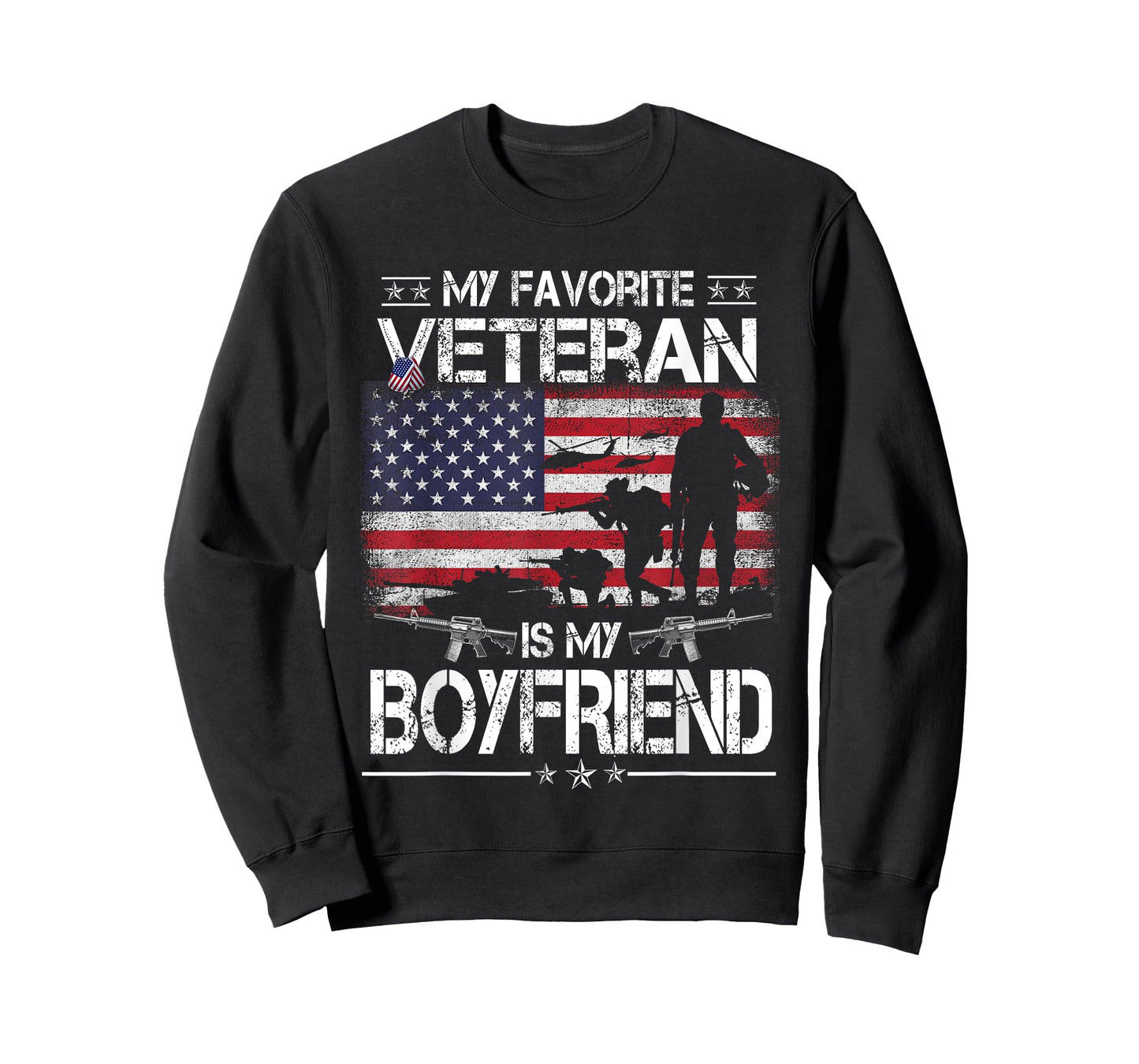 My Favorite Veteran Is My Boyfriend - Flag Mens Veterans Day T-Shirt