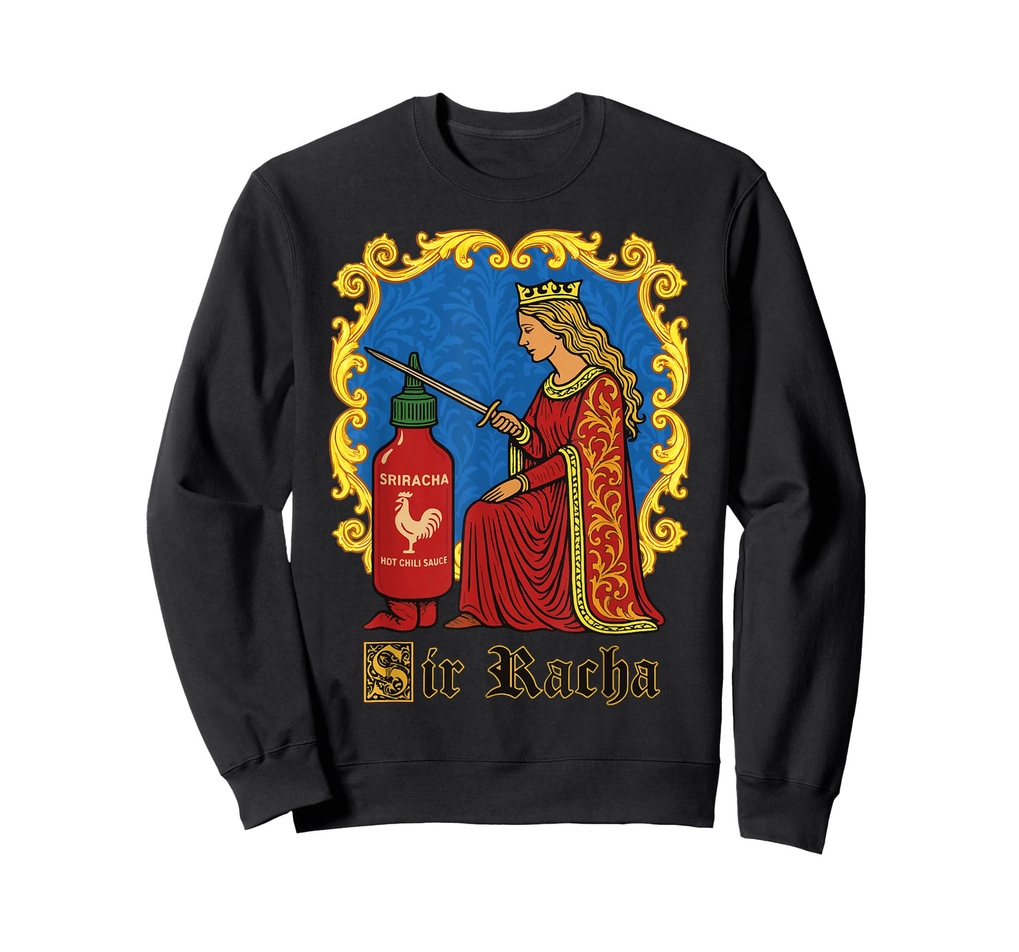 Sir Racha Pun Design for Foodies, Spicy Sauce Lovers, Meme T-Shirt