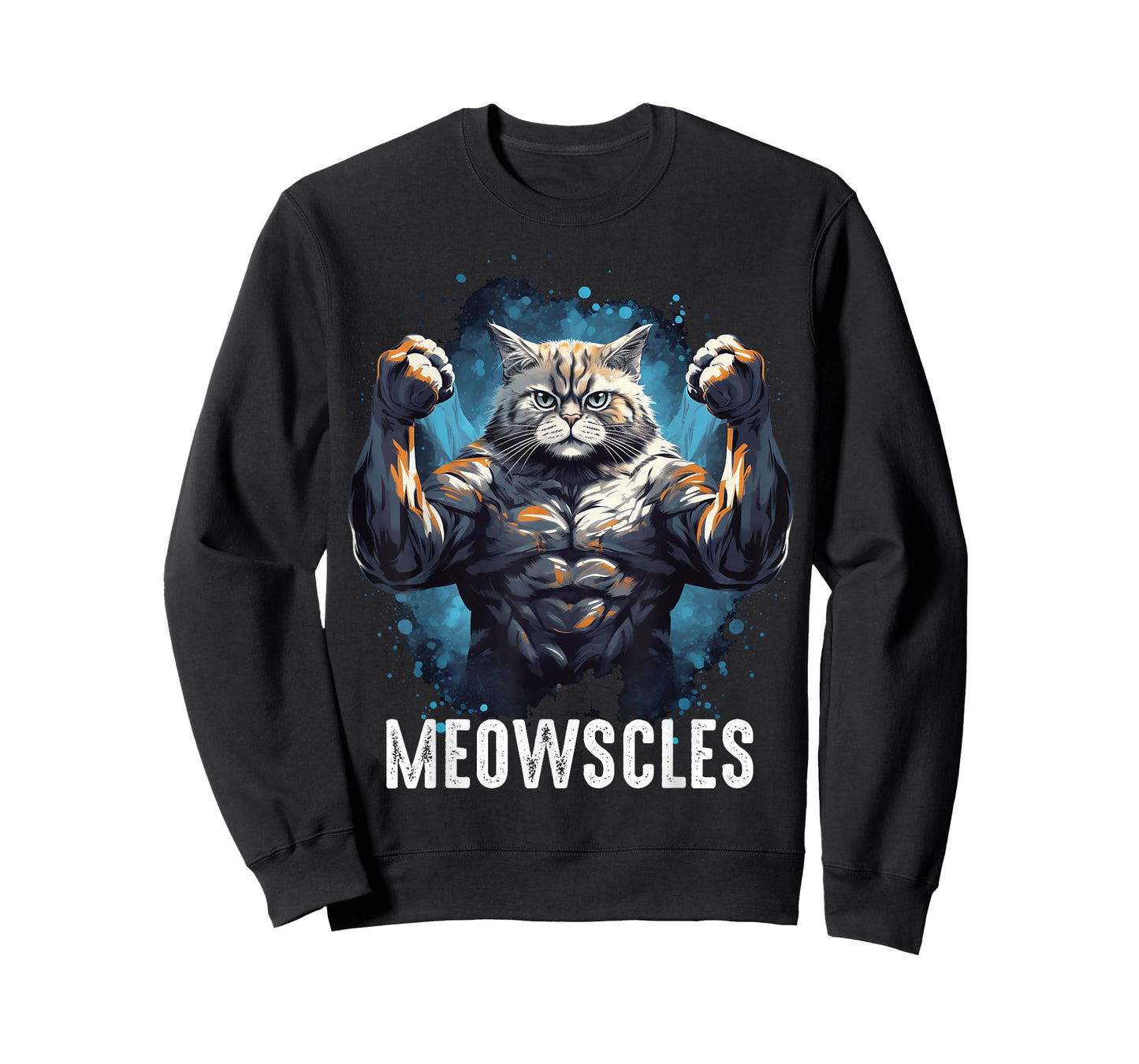 Funny Cat Musculation for Men Gym Weight lifting Cats Lovers T-Shirt