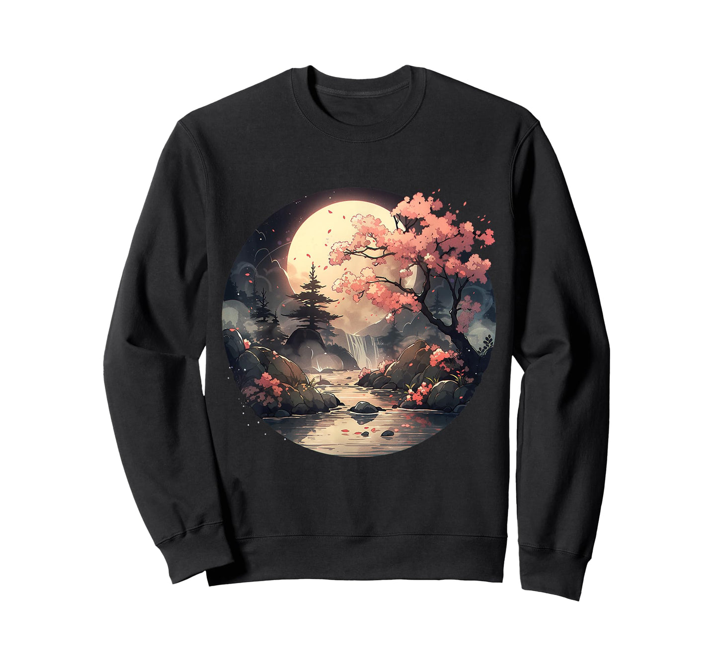 Vintage Cherry Blossom Woodblock Tee Japanese Graphical Art T-Shirt
