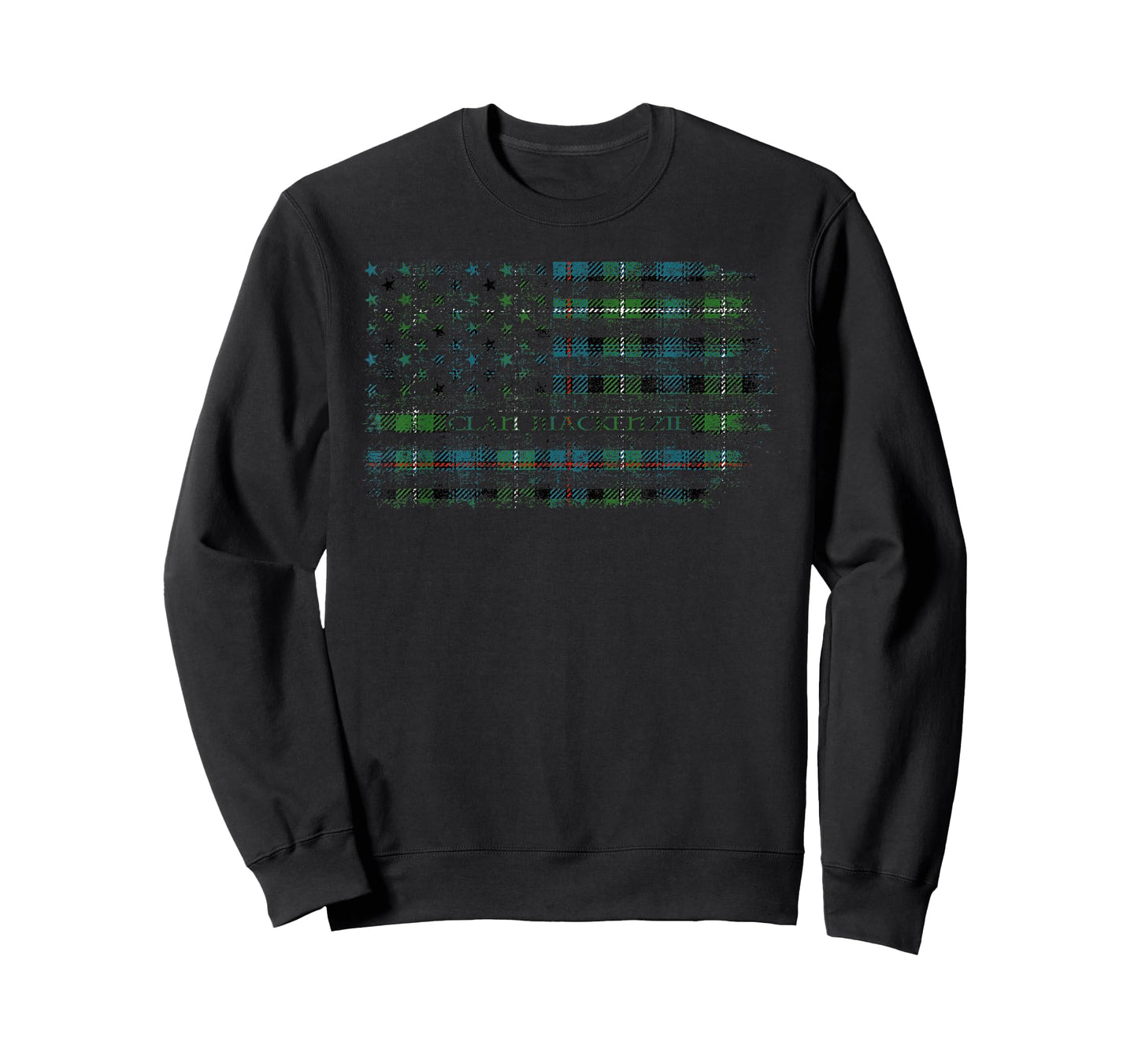 Clan Mackenzie Scottish tartan US flag kilt Scotland T-Shirt