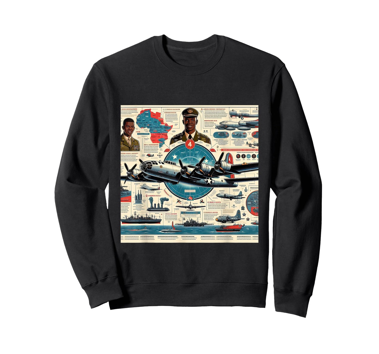 B29 Superfortress WW2 Warplane Airplane Infographics T-Shirt