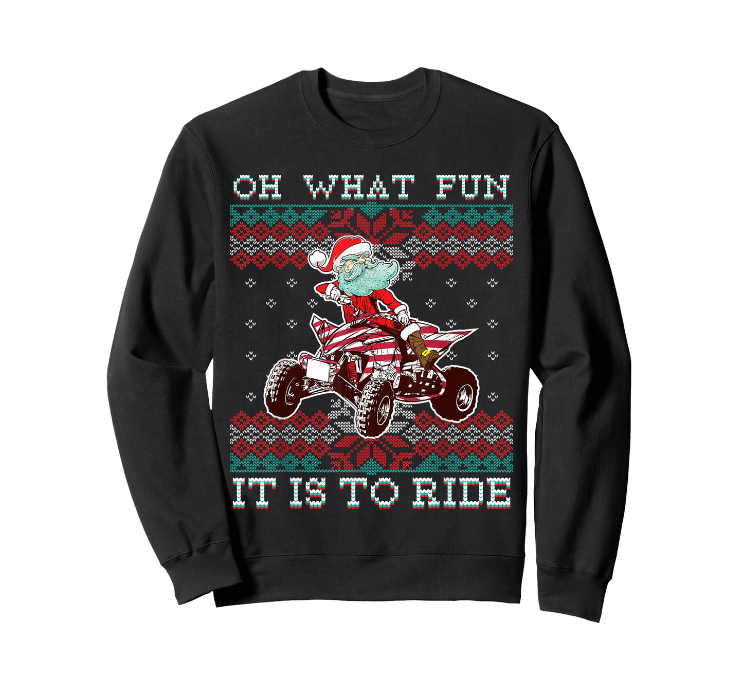 Christmas All-Terrain Vehicles Santa Claus Four-Wheeler ATV T-Shirt