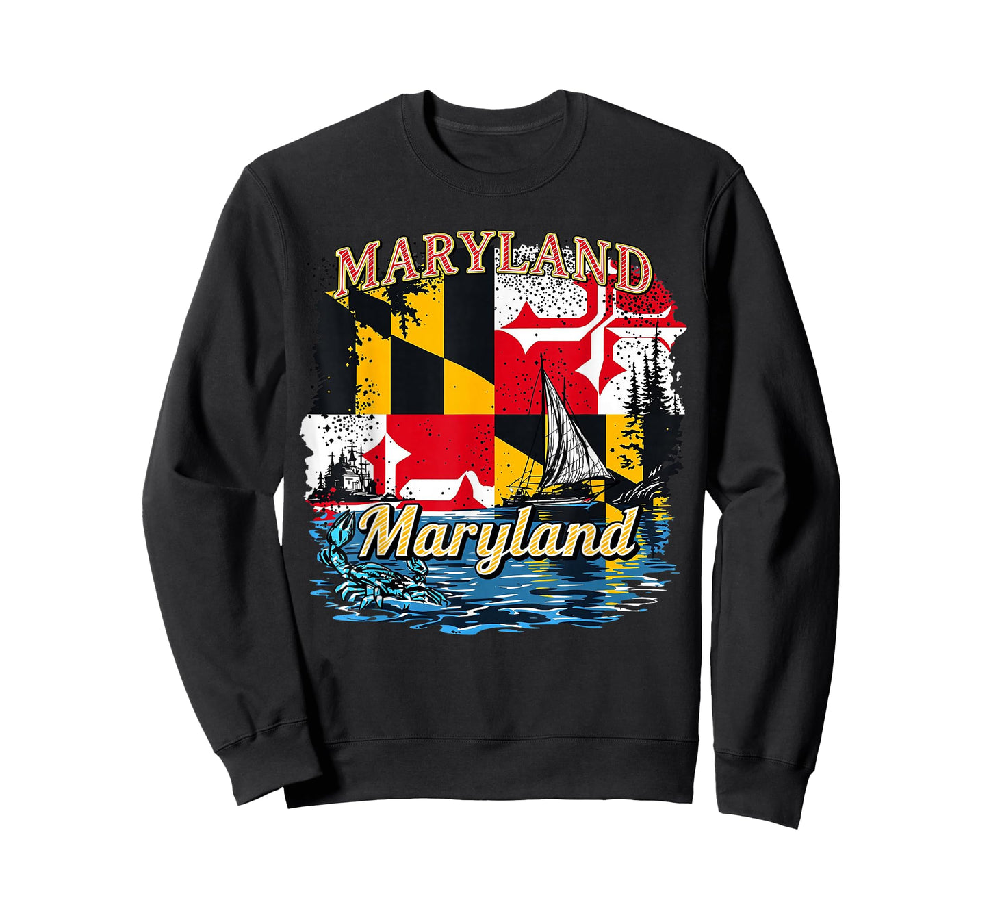 Vintage Maryland MD State Flag Retro T-Shirt