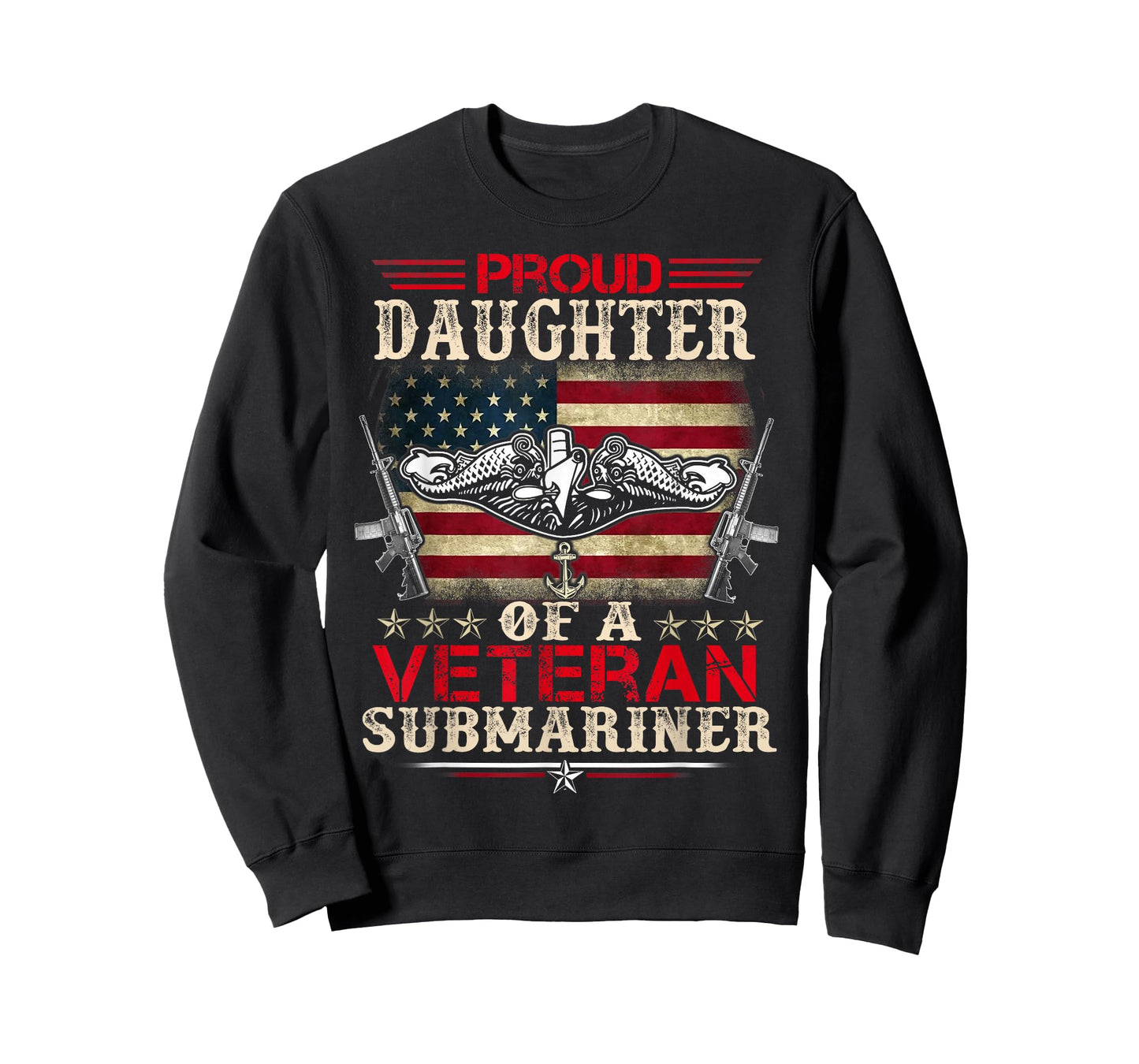 Proud Daughter Of A Veteran Submarine US Flag Patrioitc T-Shirt
