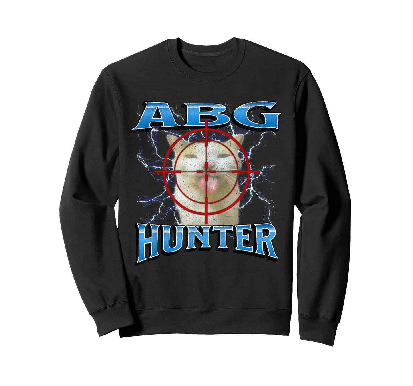 ABG Hunter Funny Offensive Cat Meme Bootleg Graphic Men Women T-Shirt