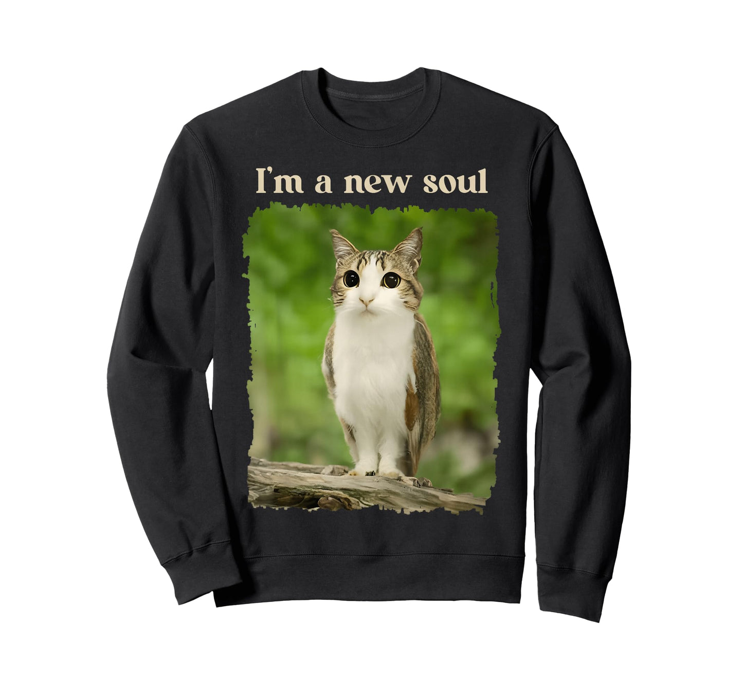 Im A New Soul Cat Cute Owl Cat Hybrid Funny Animal Meme T-Shirt