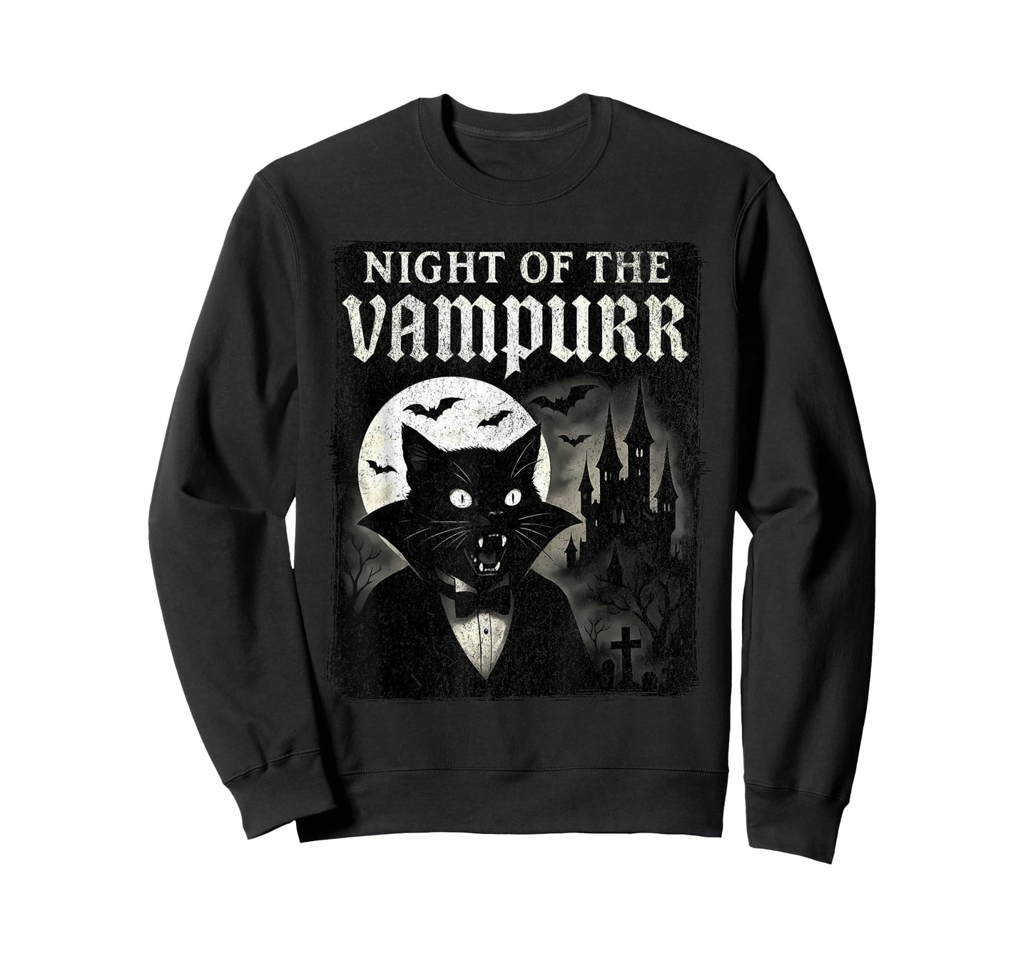 Night of The Vampurr - Halloween Vampire Cat T-Shirt