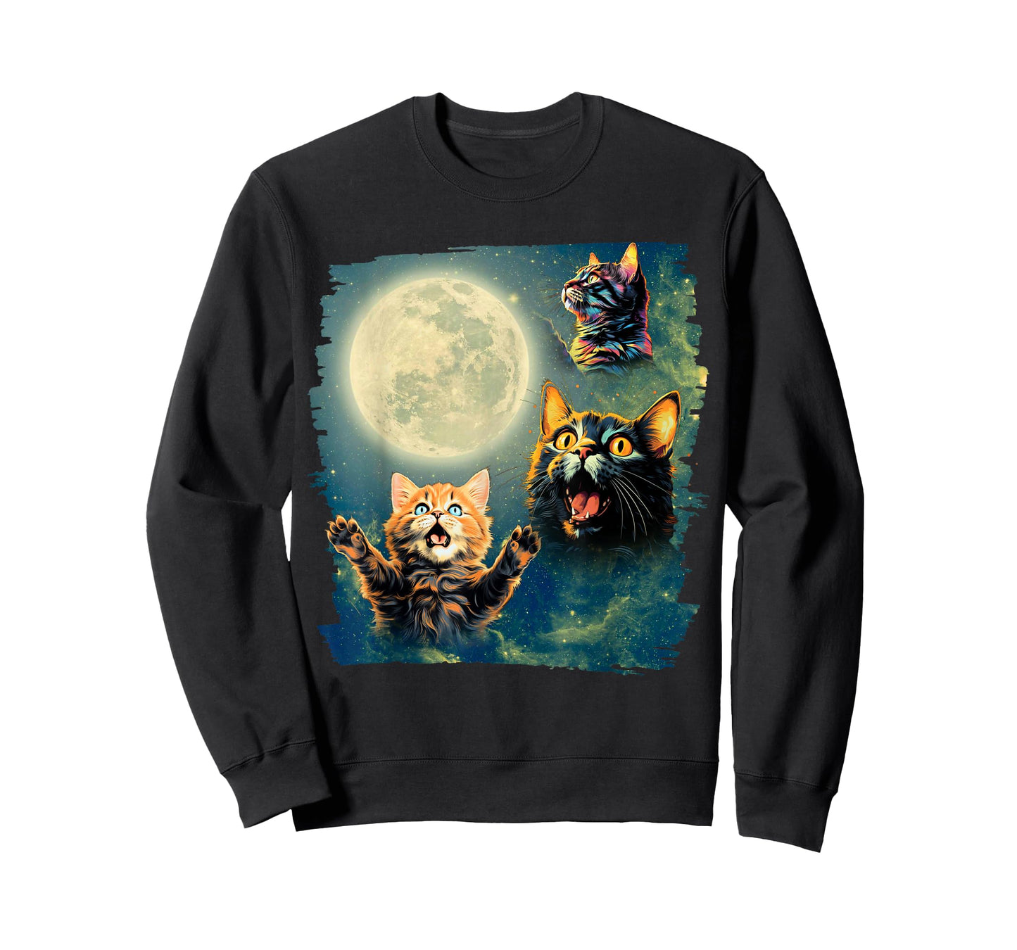 Cat Howling at the Moon funny Cats T-Shirt