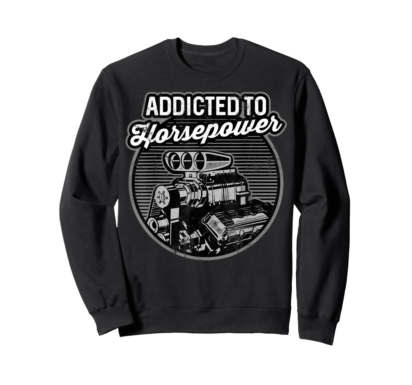 Addicted to Horsepower Supercharged Auto Motor T-Shirt