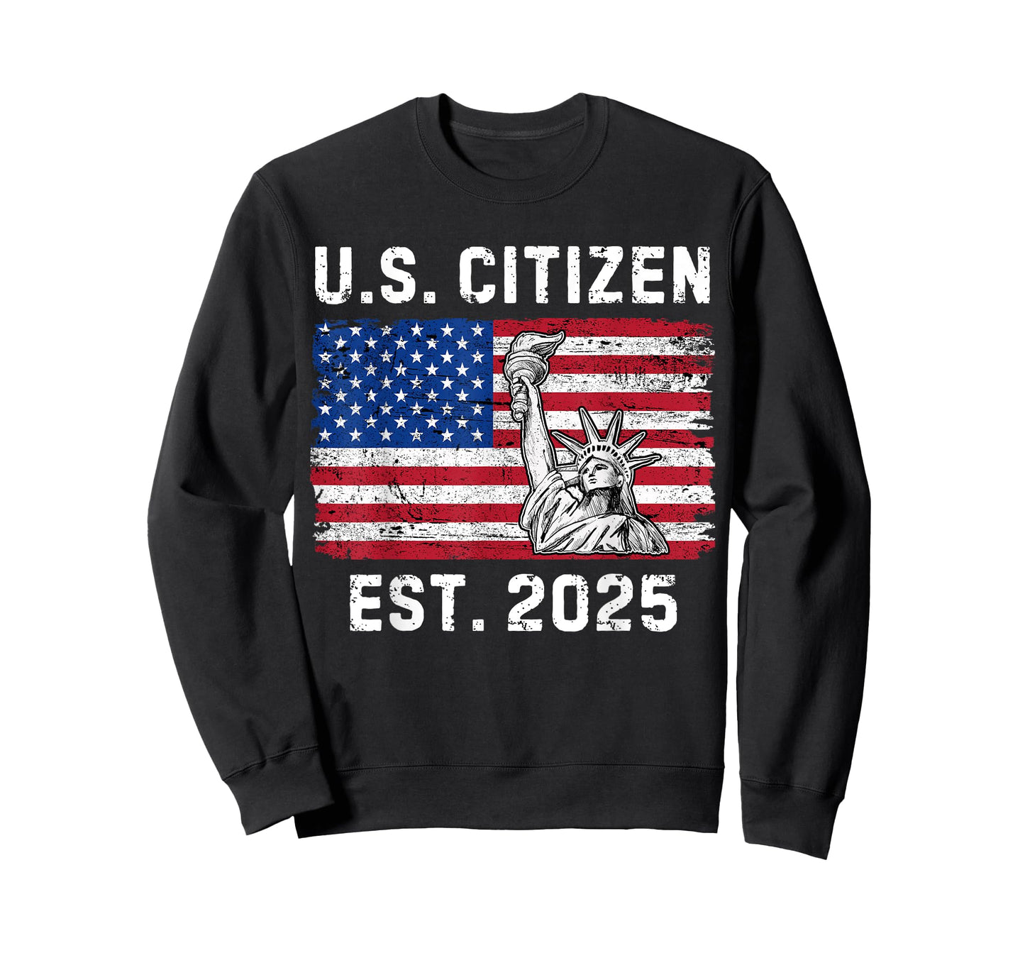US Citizen Est 2025 Proud New American Citizenship Vintage T-Shirt