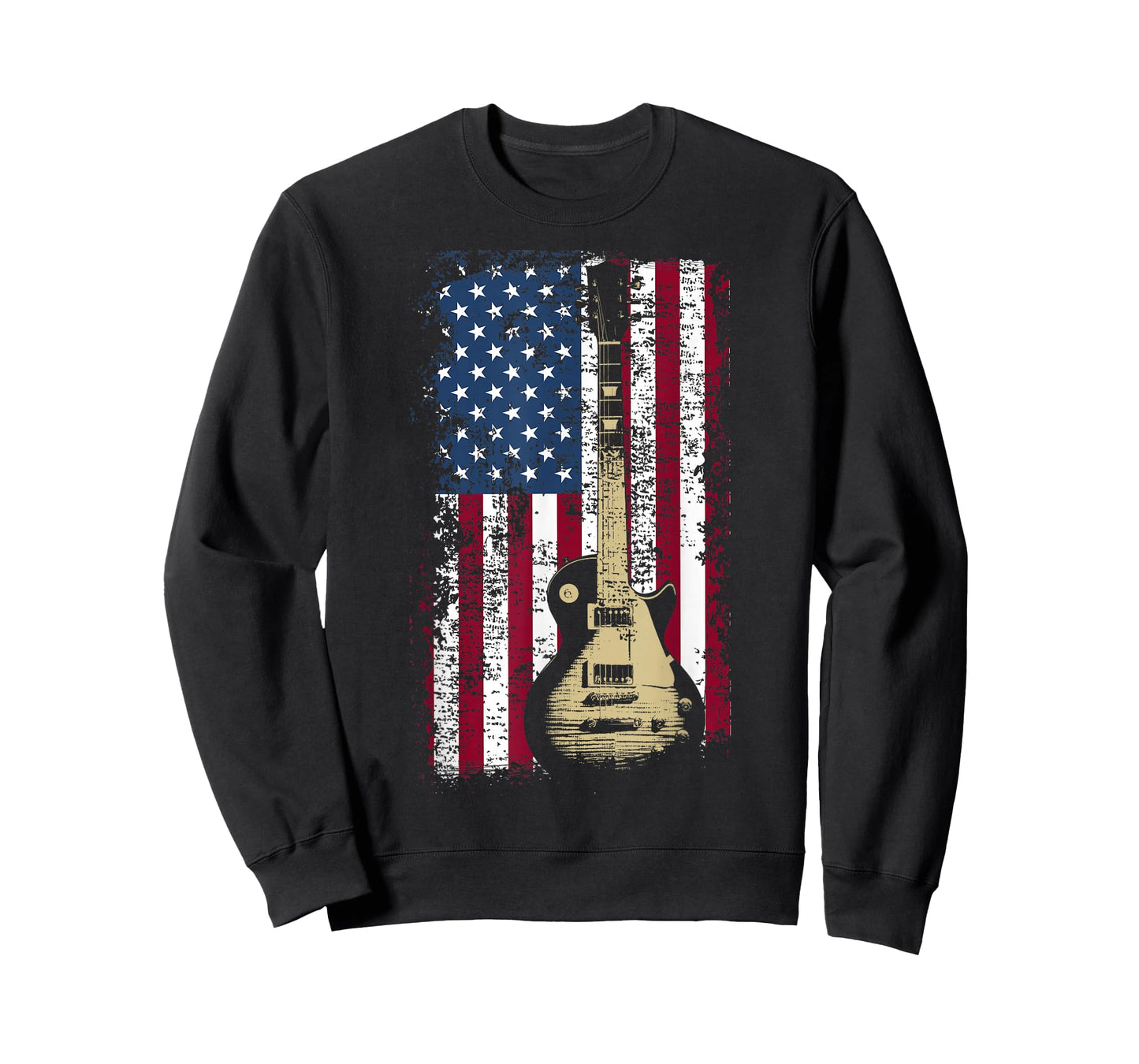 Vintage US Flag Guitar Shirt American Flag Gift T-Shirt T-Shirt