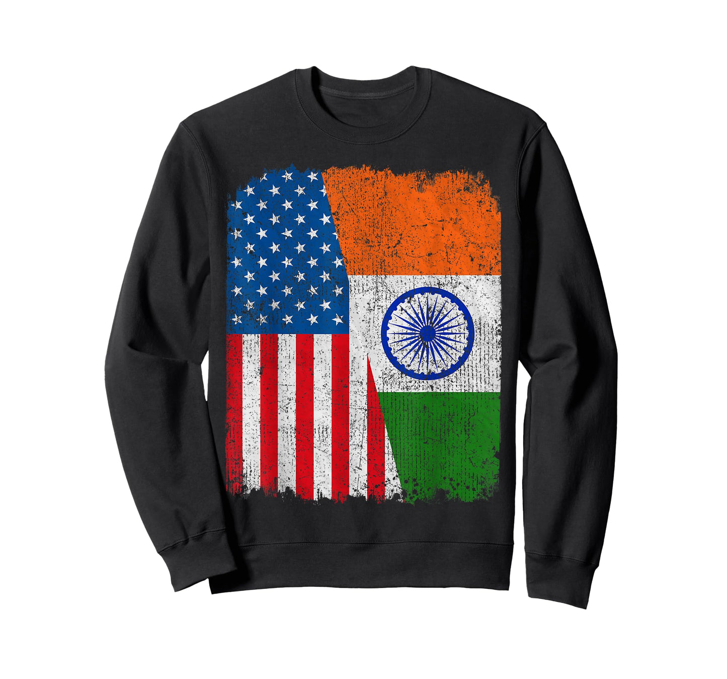 Indian American Flag Half USA India Root Proud T-Shirt