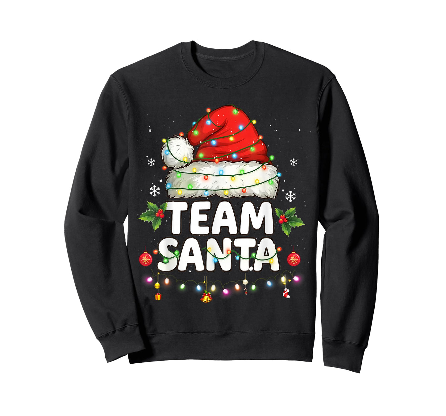 Team Santa Shirt Adult Kids Christmas Santa Squad Costume T-Shirt