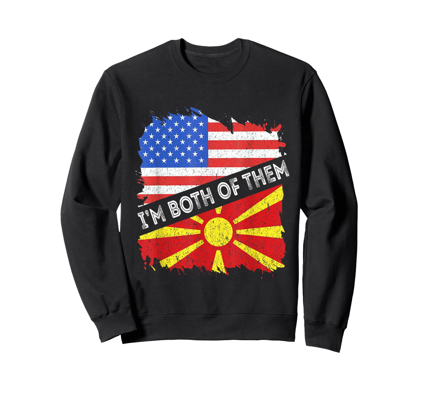 Macedonia USA America I'm Both Them Macedonian Pride T-Shirt
