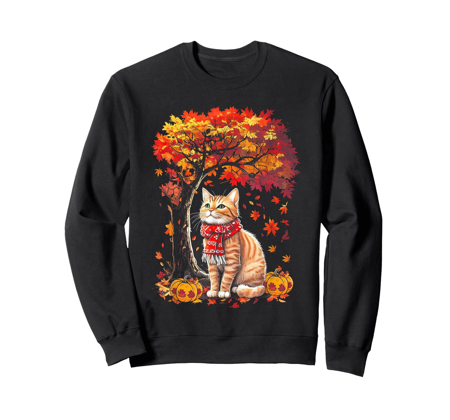 It's Fall YAll Cat Leaf Fall Tree Hello Autumn Thanksgiving T-Shirt