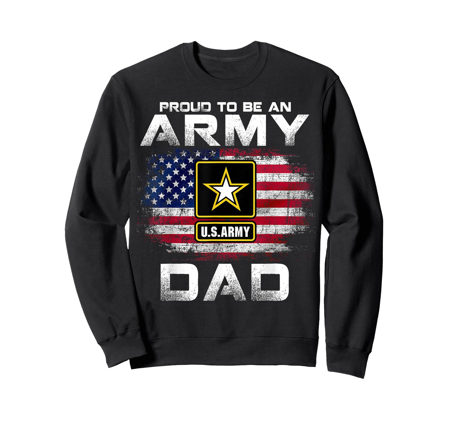 Proud to Be an Army Dad with American Flag Gift Veteran T-Shirt