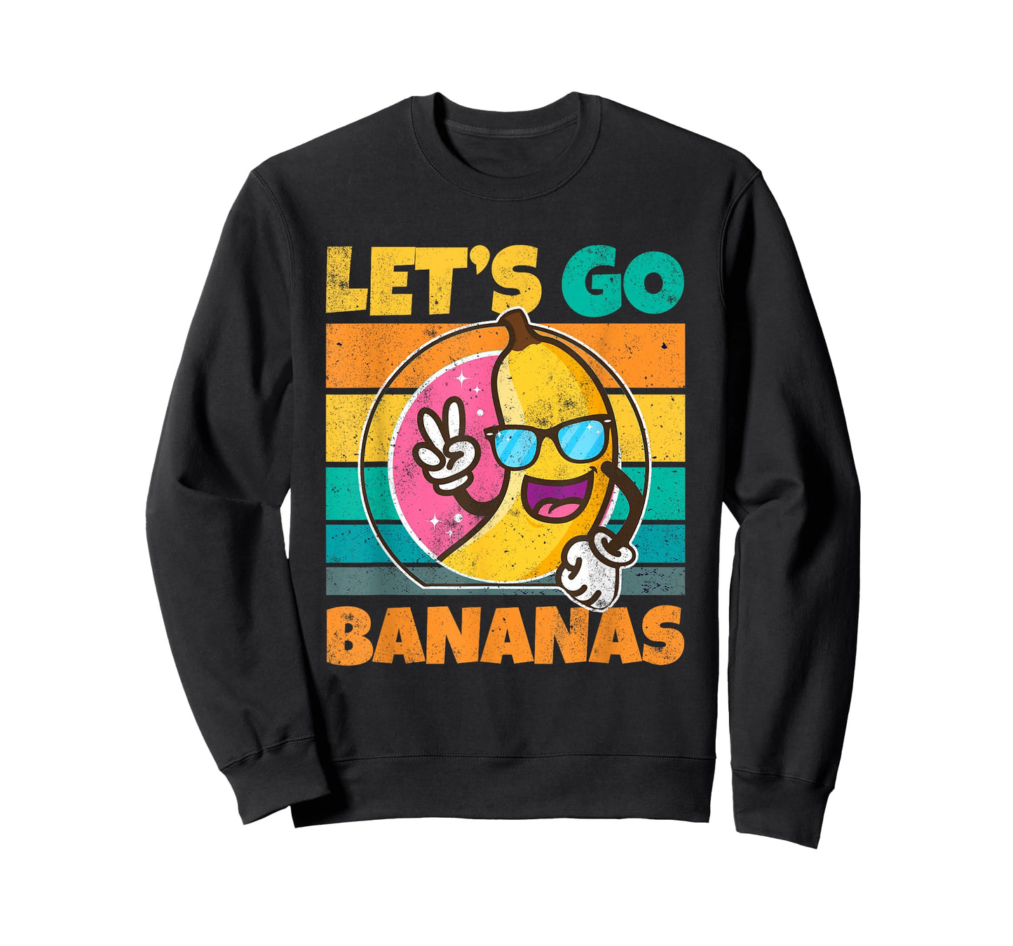 Retro Vintage Funny Banana Meme Let Go Banana Peace Bananas T-Shirt