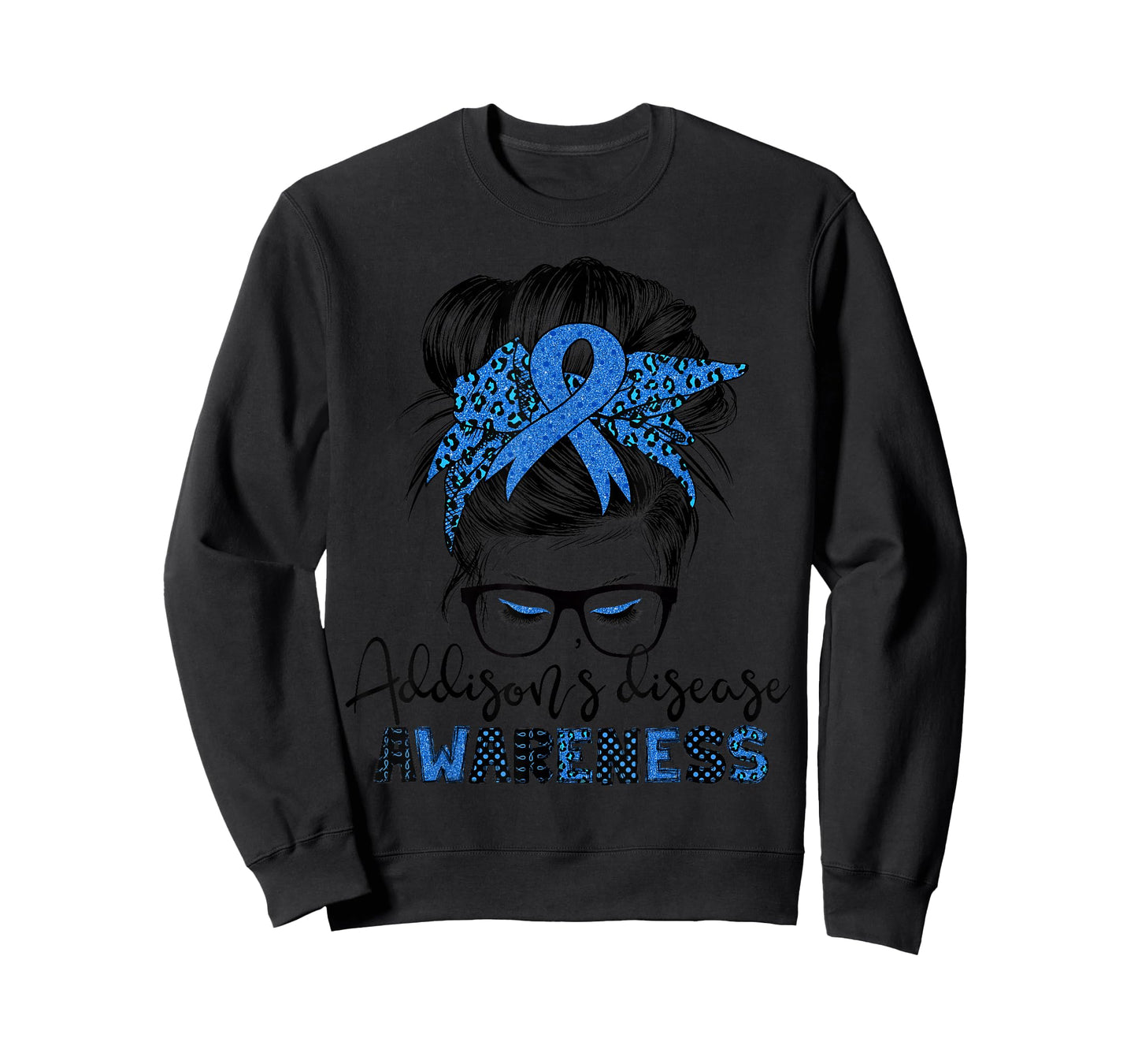 Addison's disease awareness messy hair bun T-Shirt