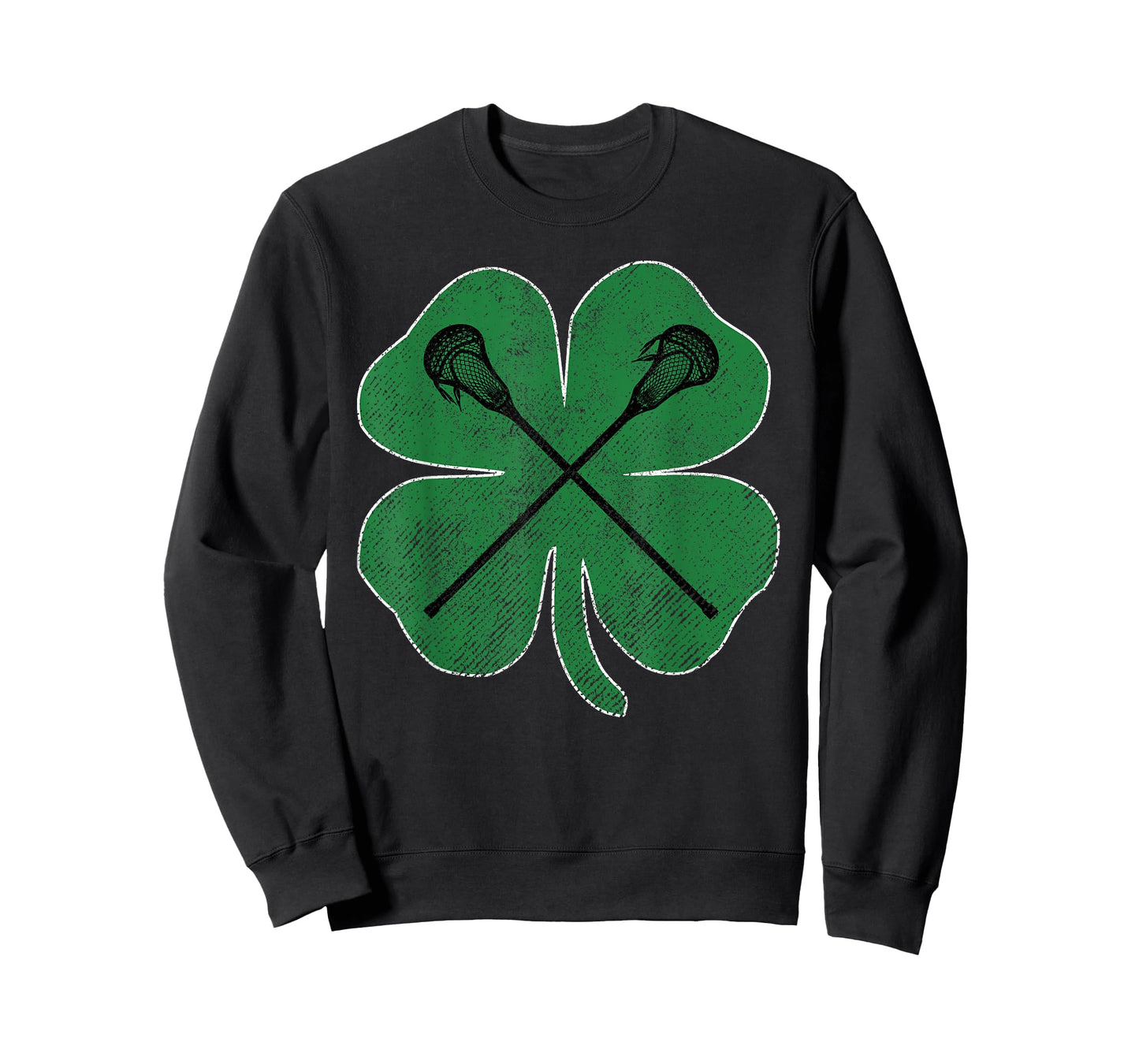 St Patrick's Day Green Shamrock Lacrosse Irish Men Boys T-Shirt