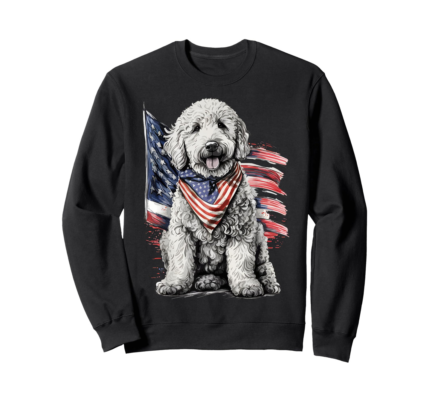 Goldendoodle 4th of July Patriotic Golden Doodle Dog T-Shirt