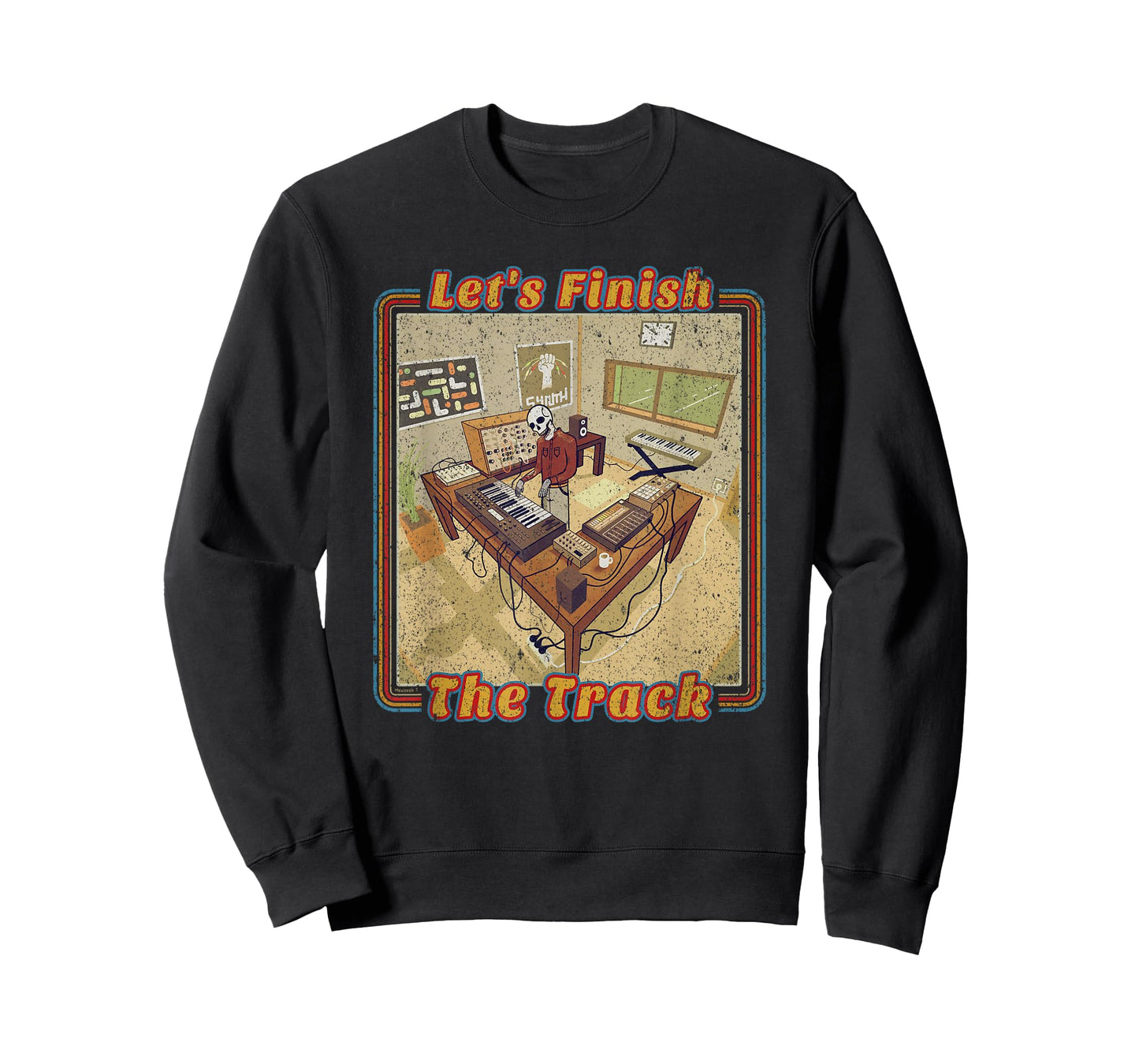 Funny Electronic Music Producer with Synthesizer T-Shirt