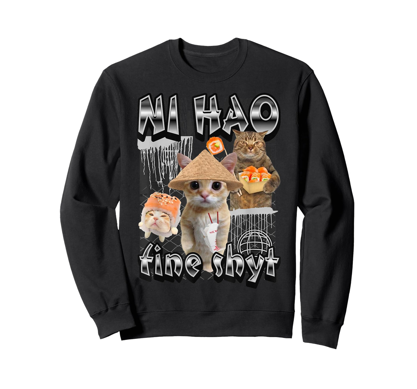 Funny Cat Meme Brain Red Gen Alpha Memes Asian Cat Meme T-Shirt