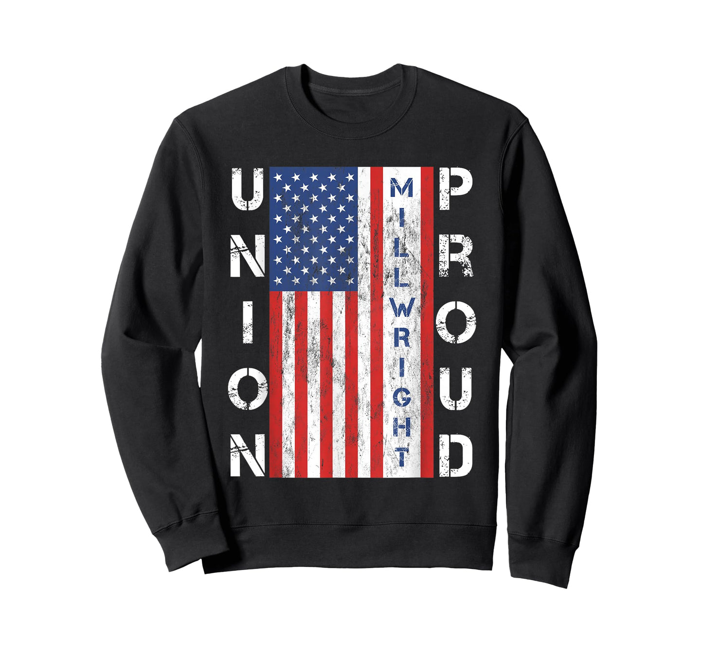 Union Proud American Flag Millwright T-Shirt