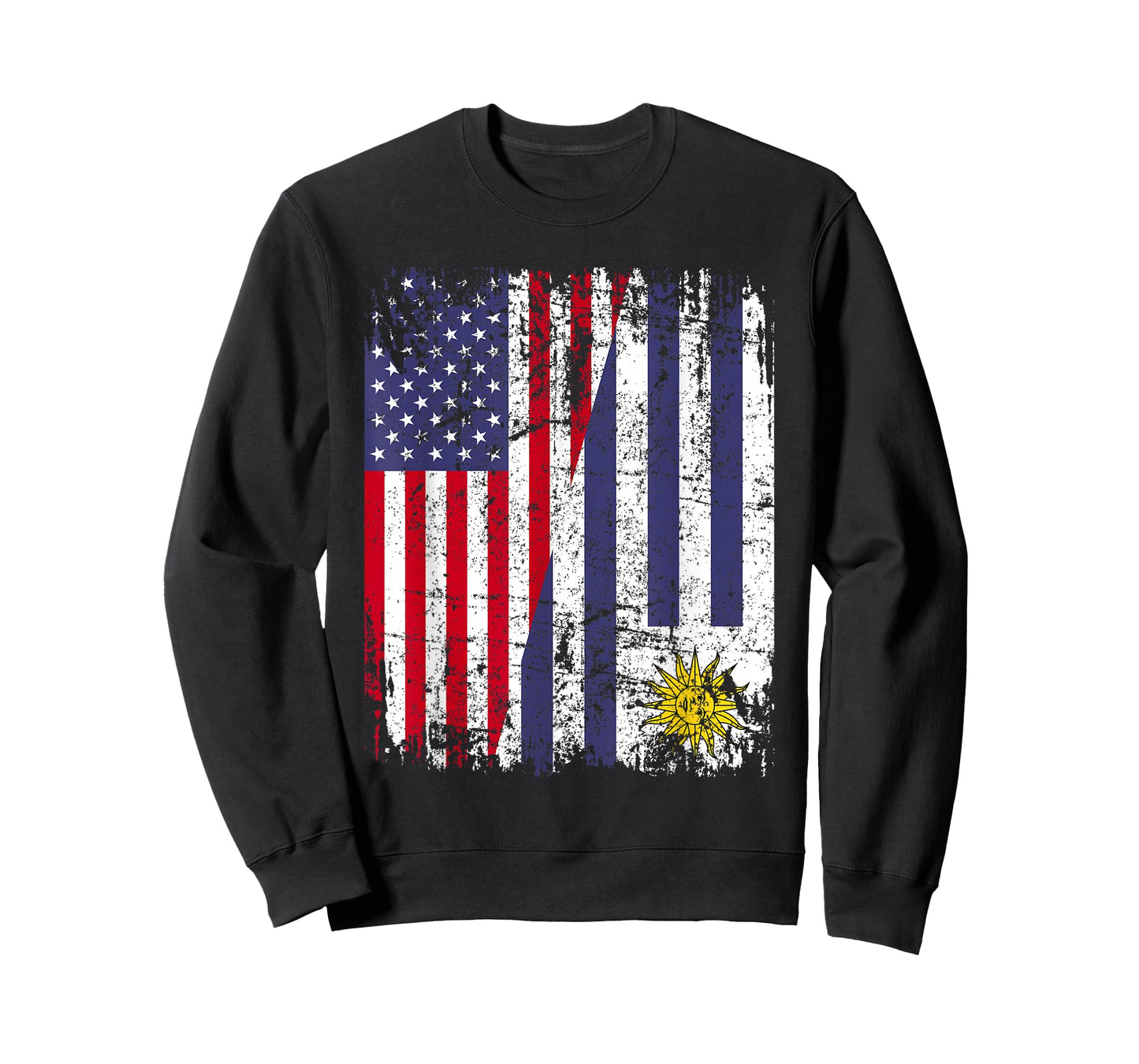 Uruguayan Roots | Half American Flag | Uruguay T-Shirt