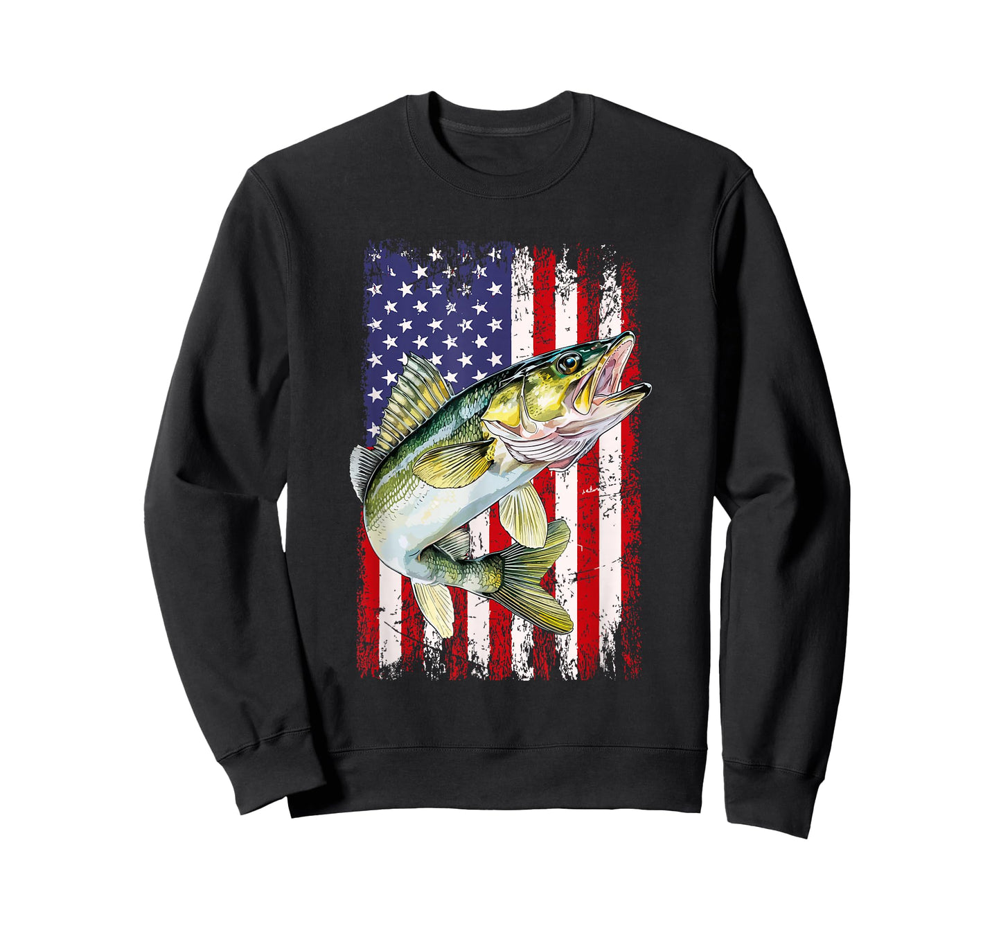Walleye American flag T-Shirt