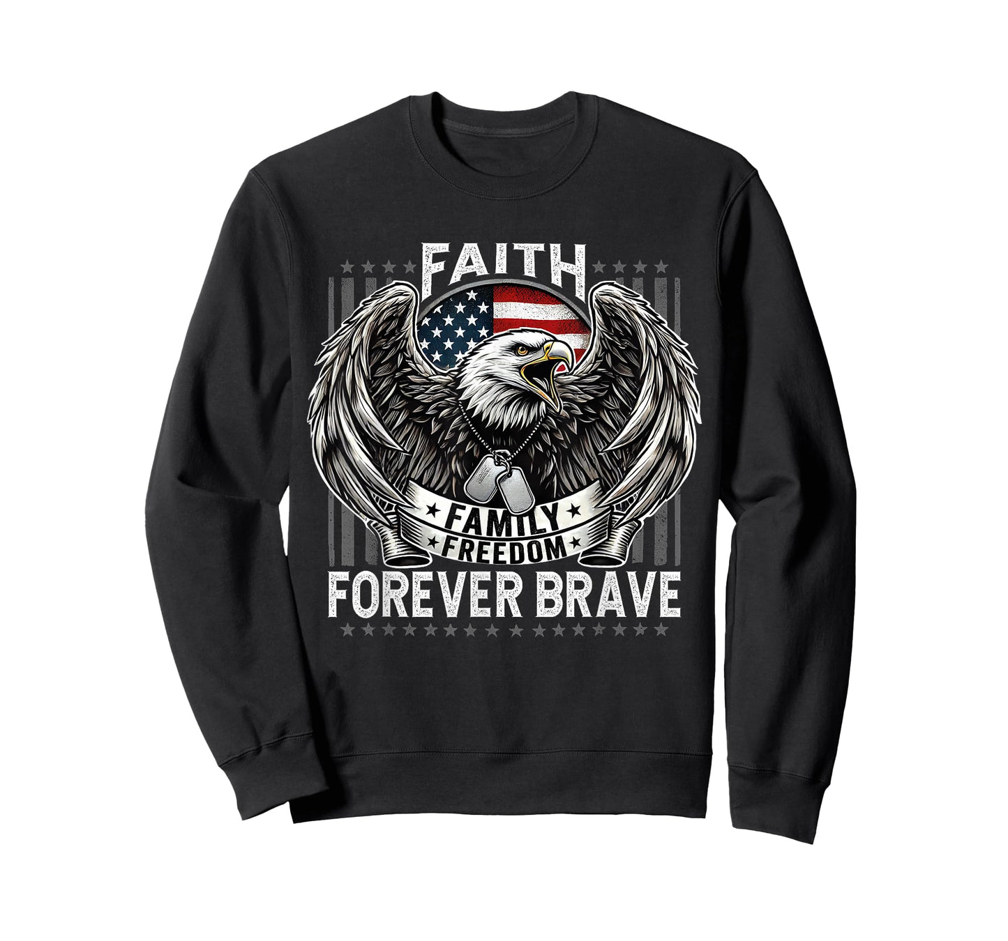 Faith Family Freedom Patriotic Forever Brave Conservative T-Shirt