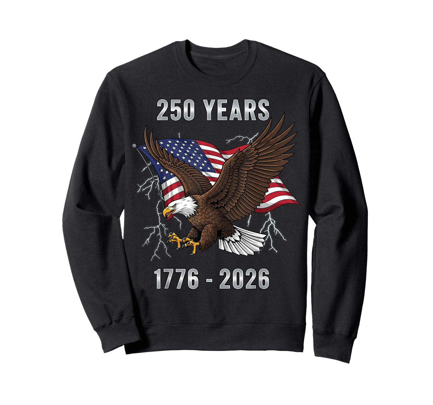 1776-2026 250 Years Anniversary USA Eagle Patriotic Flag T-Shirt