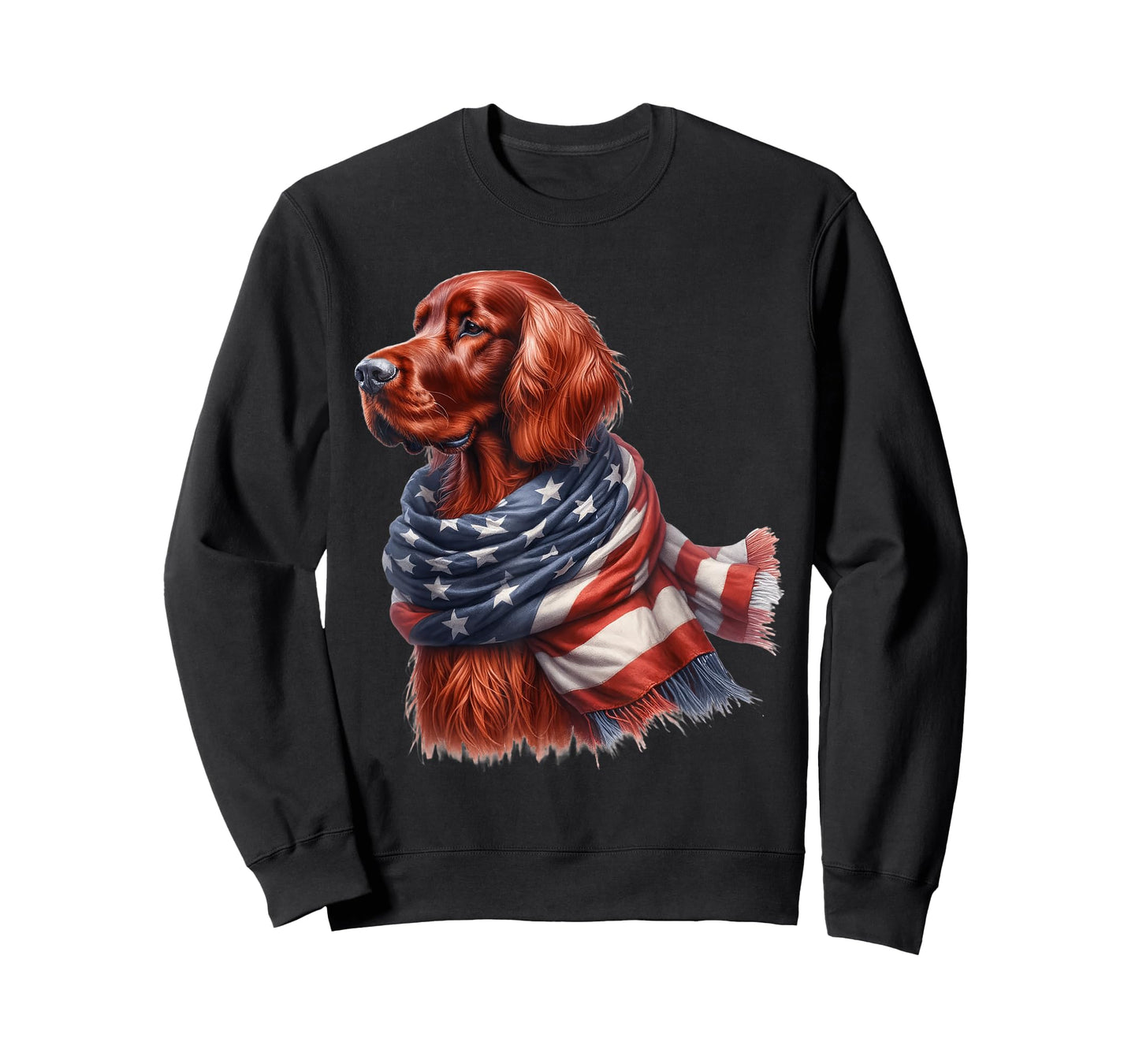 Irish Setter American Flag Patriotic Irish Setter Dog Lover T-Shirt