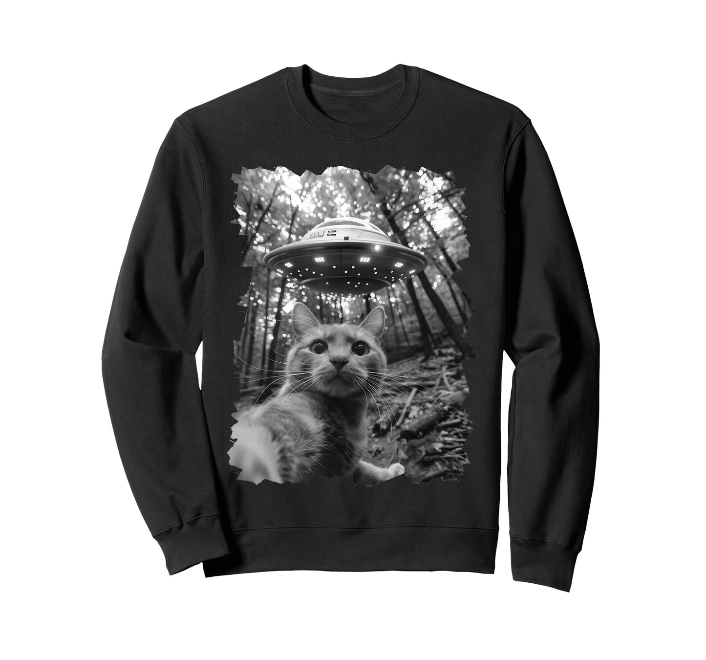 Funny Cat UFO, Funny Alien Cat Selfie UFO for Cats Lovers T-Shirt