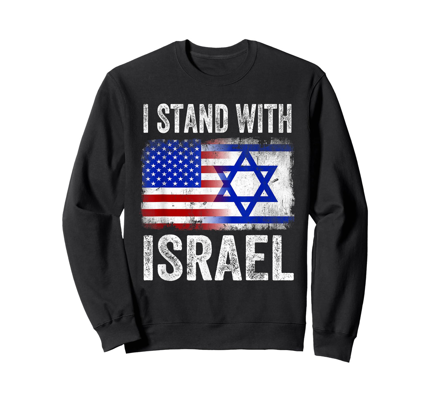 I Stand with Israel Patriotic T Shirt USA and Israel Flag T-Shirt