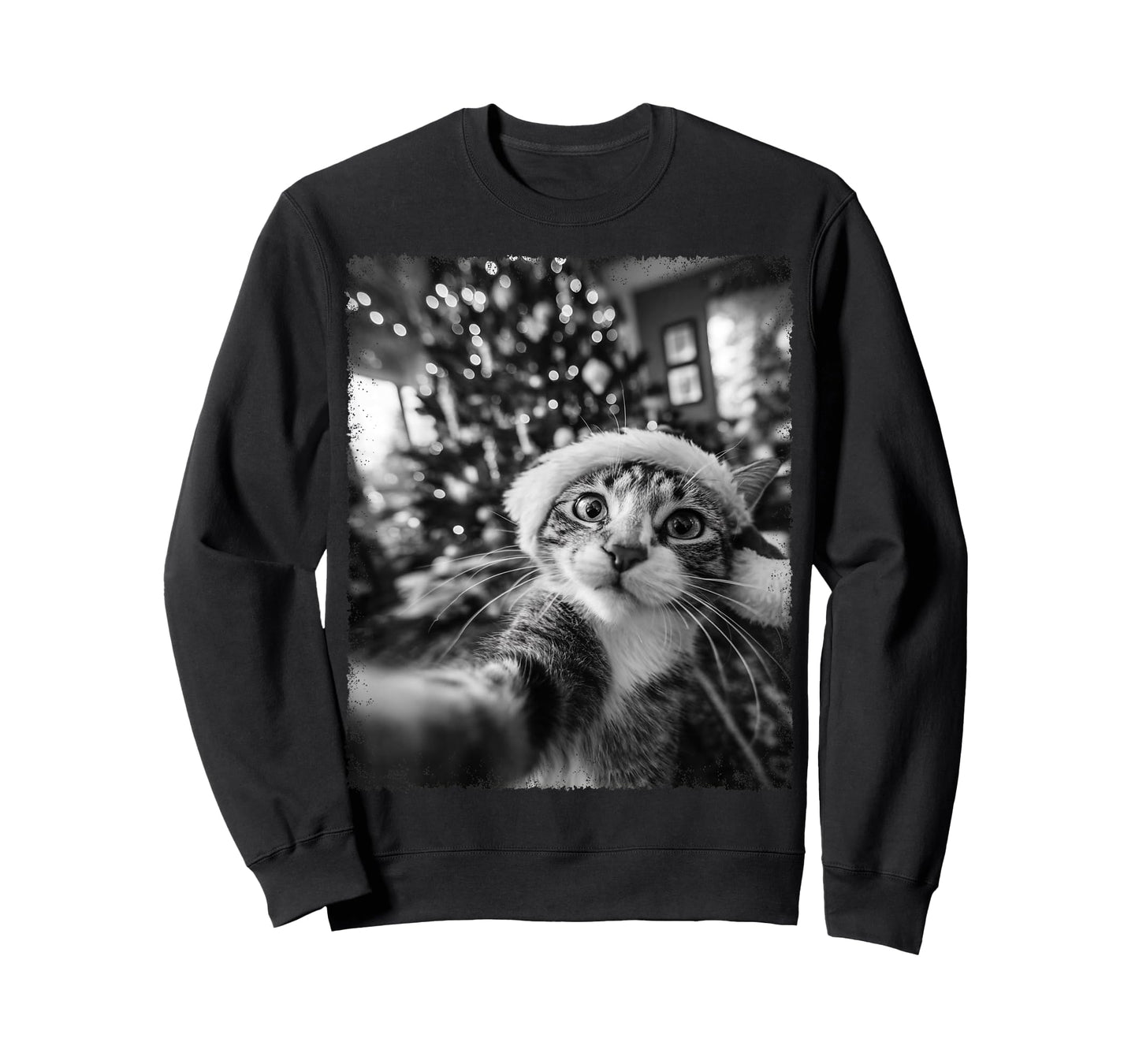 Funny Selfie Christmas Cat Tree T-Shirt